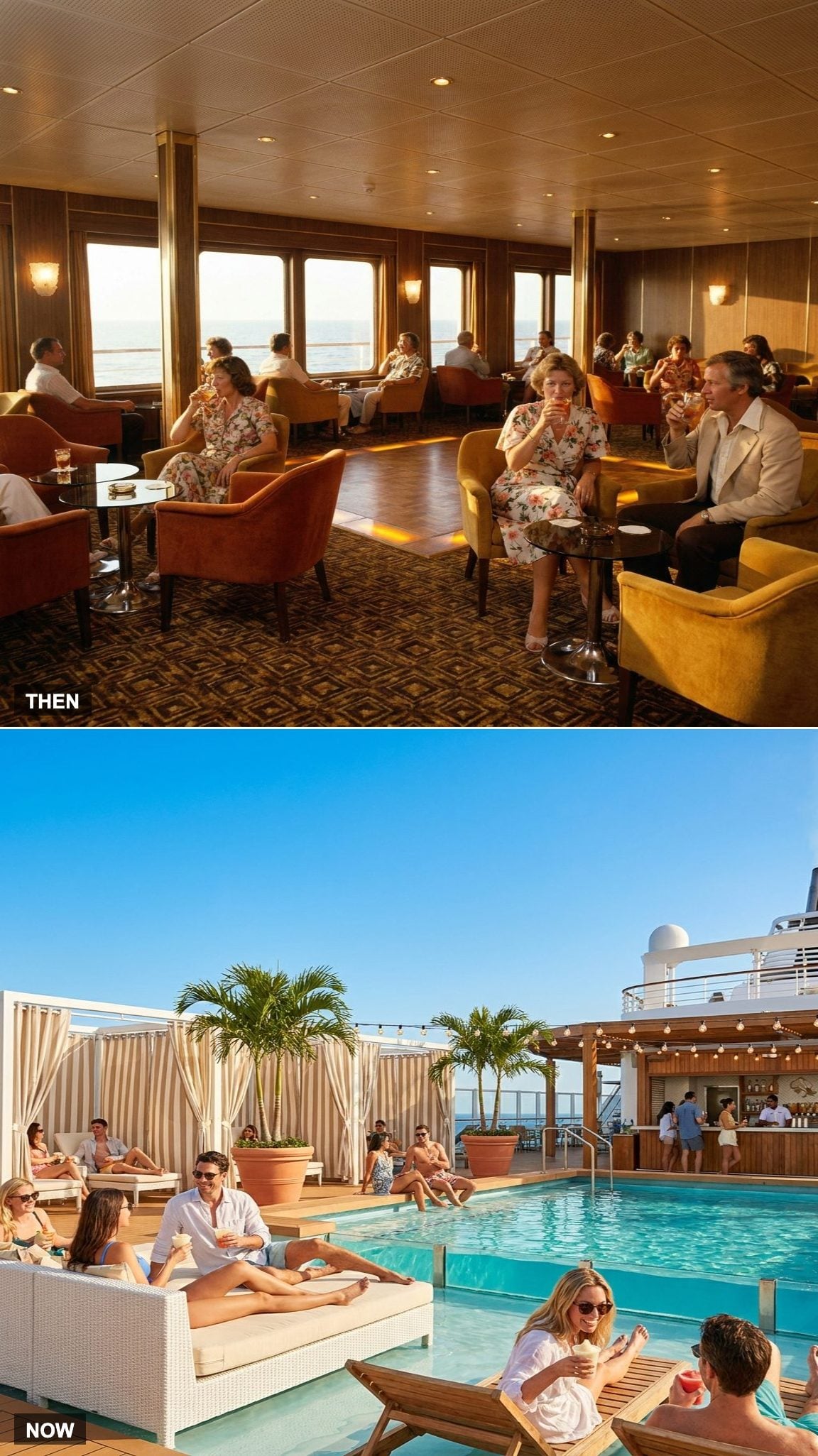 Oceanview Lounges vs. Top-Deck Beach Clubs