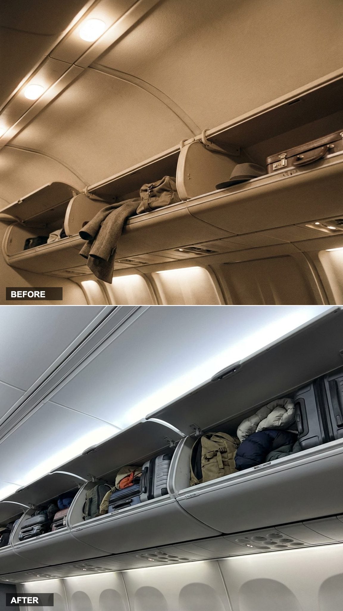 Overhead Bin Space: Half Empty vs. Zero Vacancy