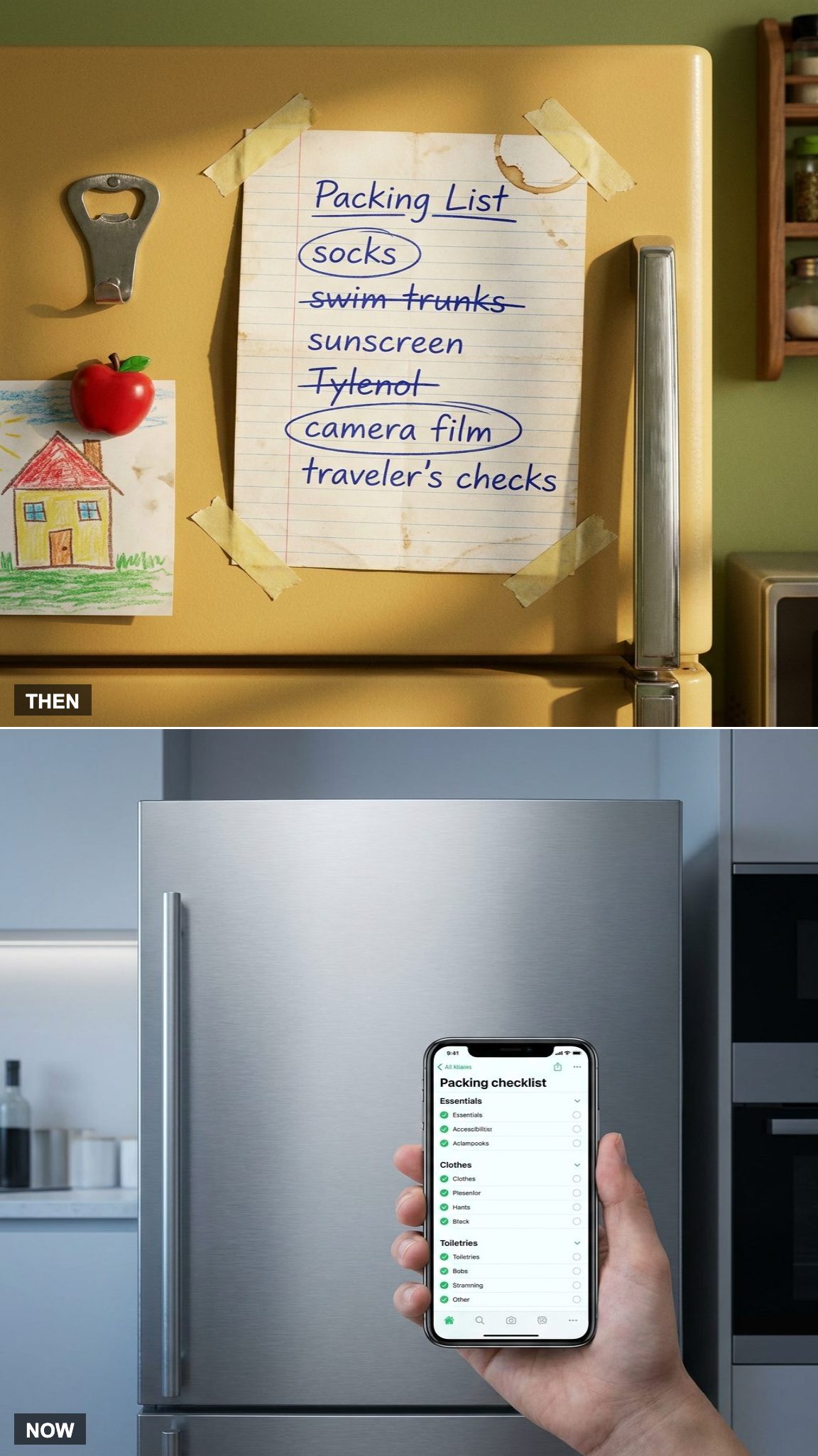 The Packing List: Fridge Paper vs. Pocket App