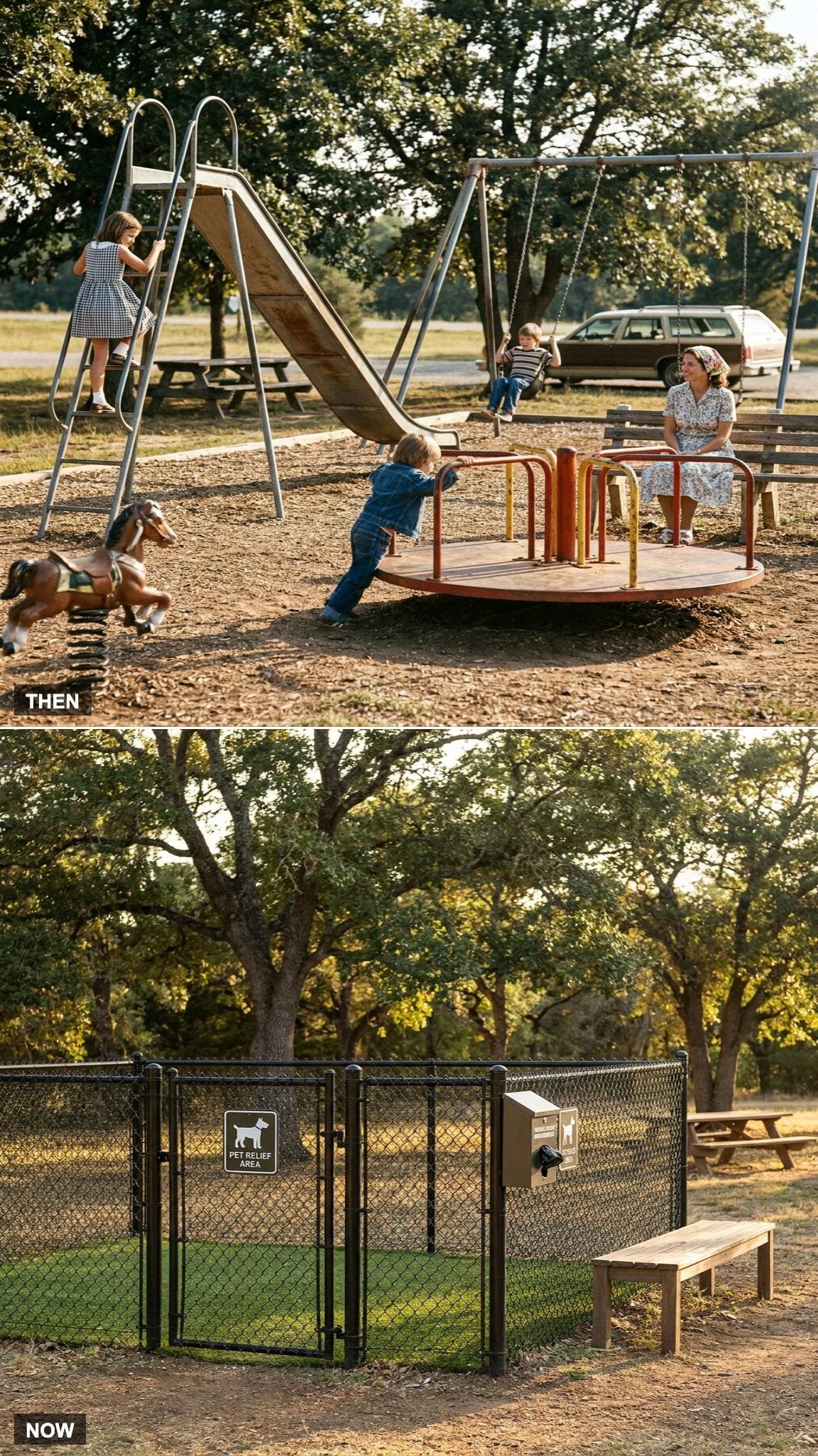 Playground Equipment for Kids vs. Fenced Pet Relief Areas