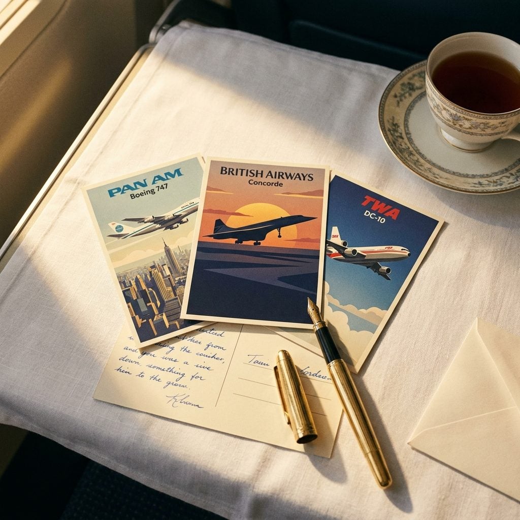 The Postcards They Handed Out Mid-Flight So You Could Write From the Air