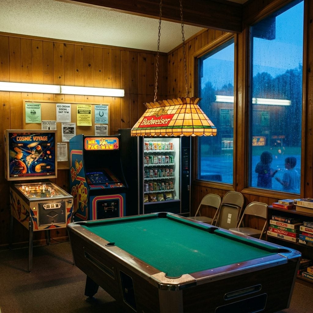 The Rec Hall With the Pool Table and the Pinball Machine