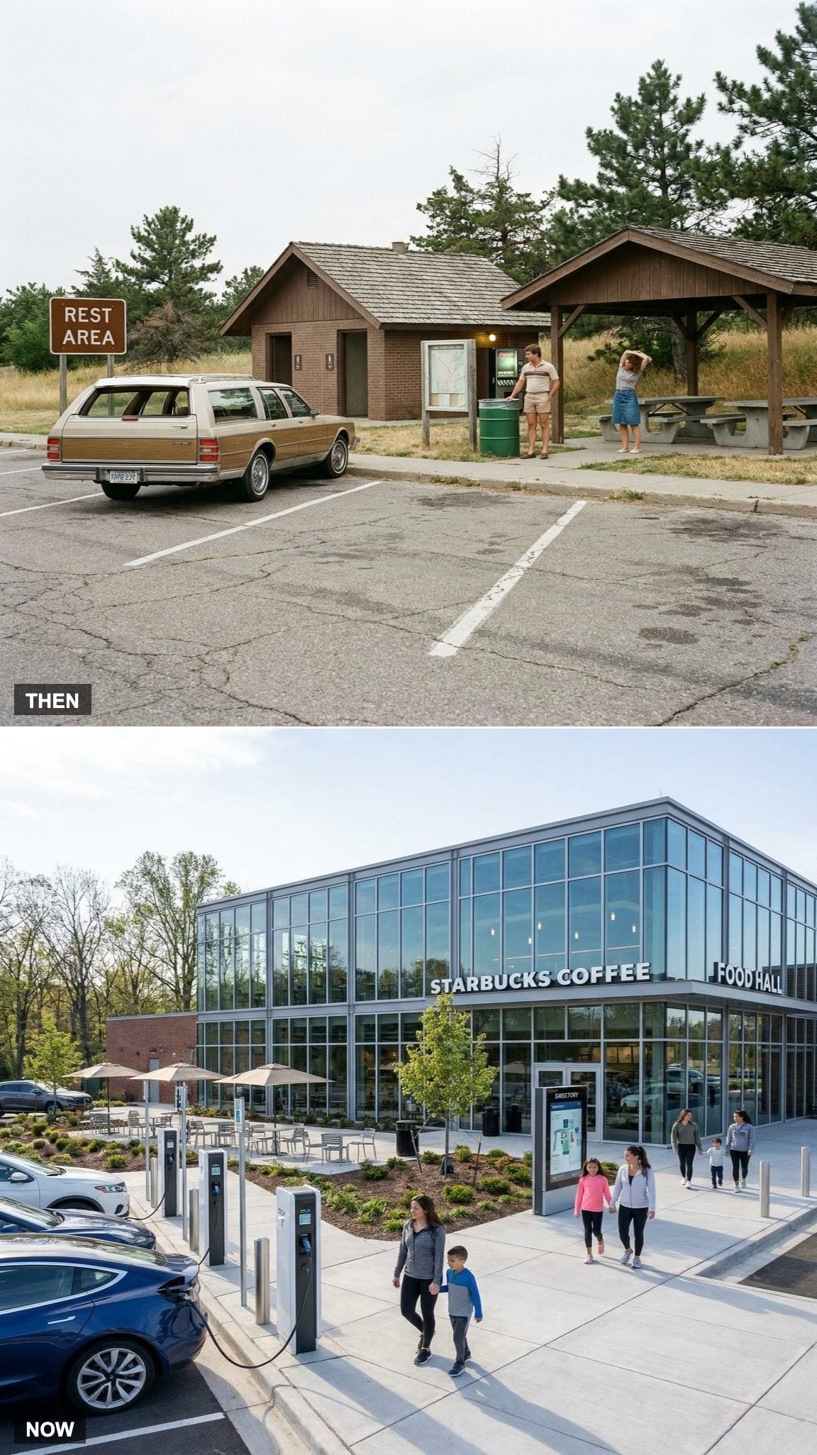 The Rest Stop vs. The Travel Plaza