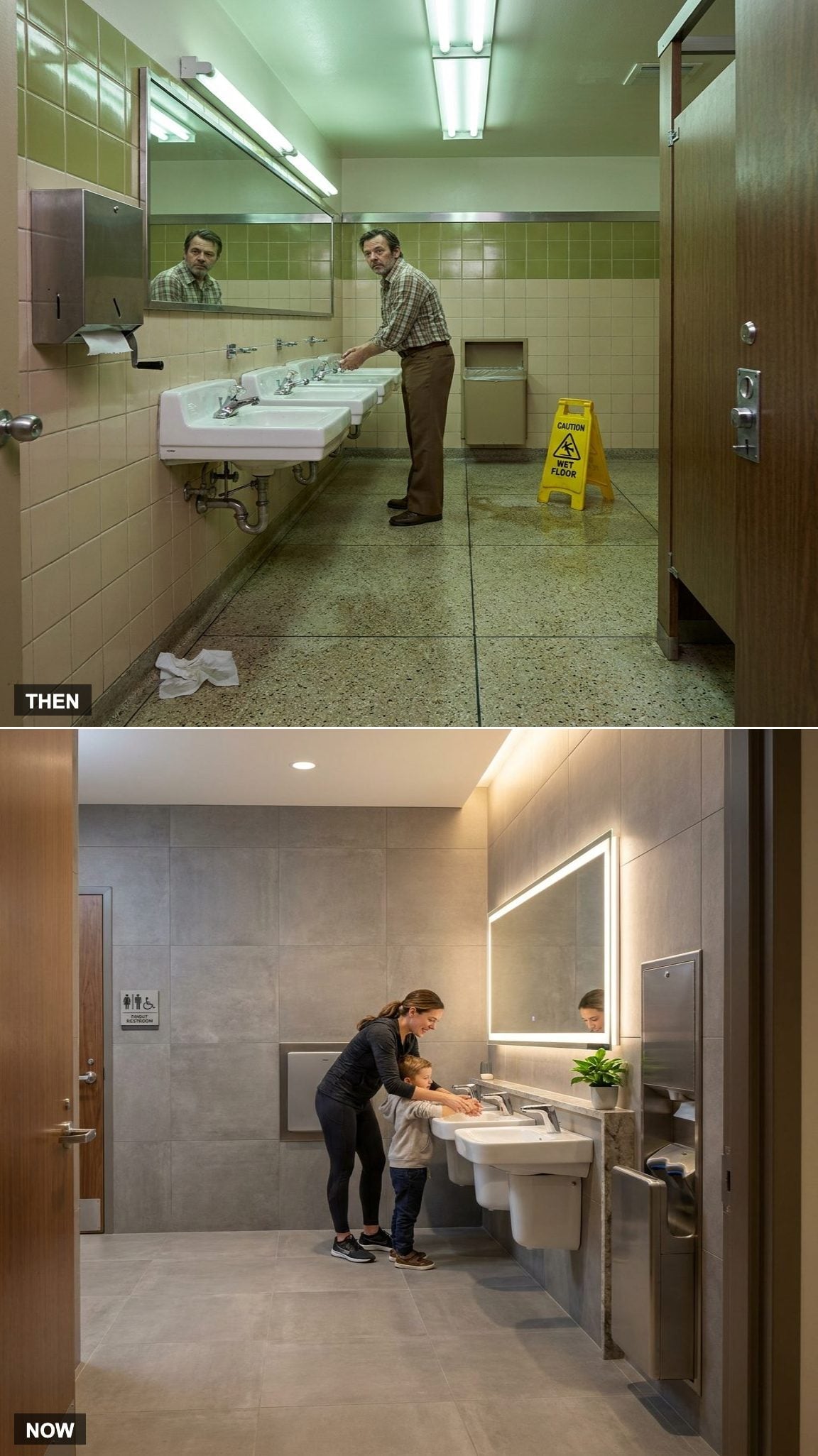 The Restroom: From Strictly Functional to Touchless and Family-Friendly