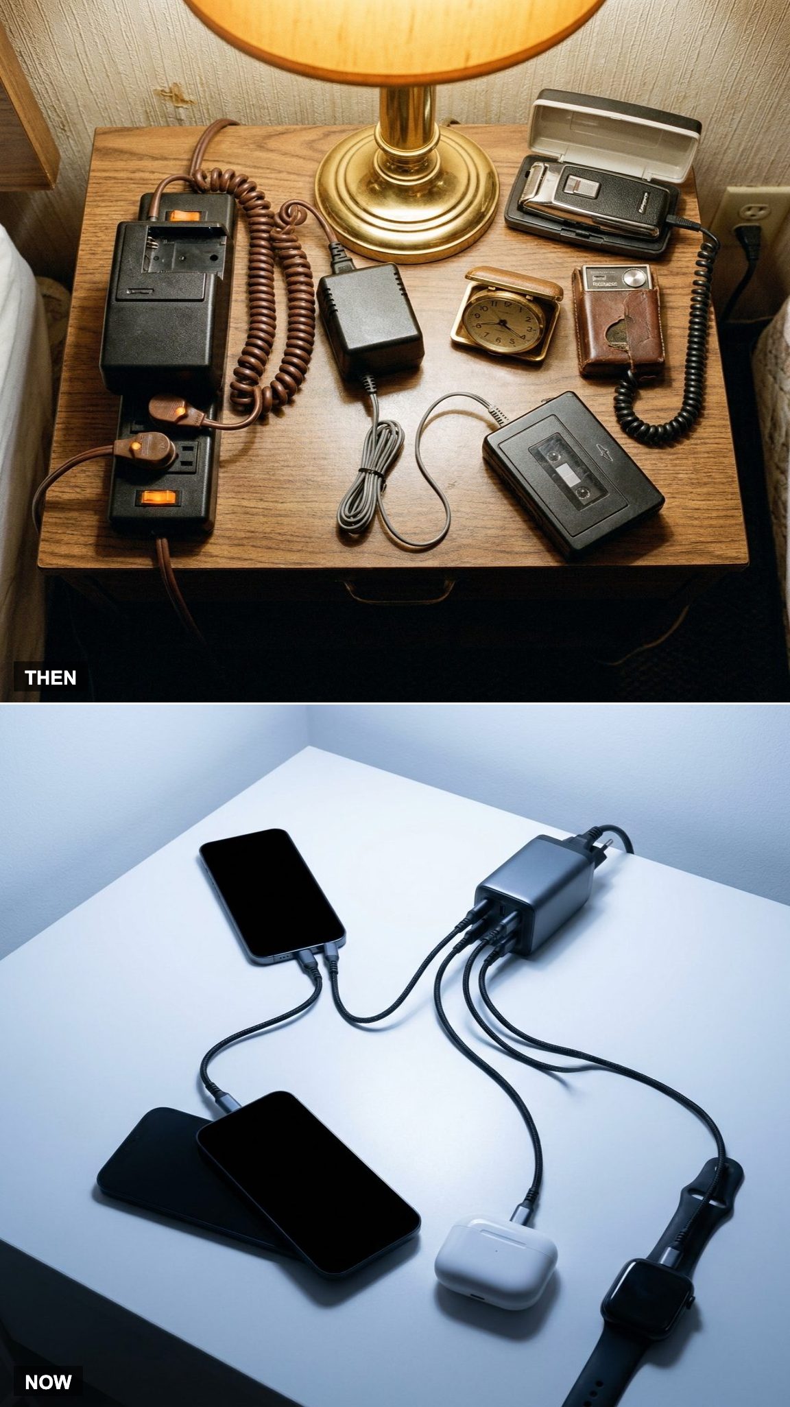 Spare Batteries Then, Charging Cables Now