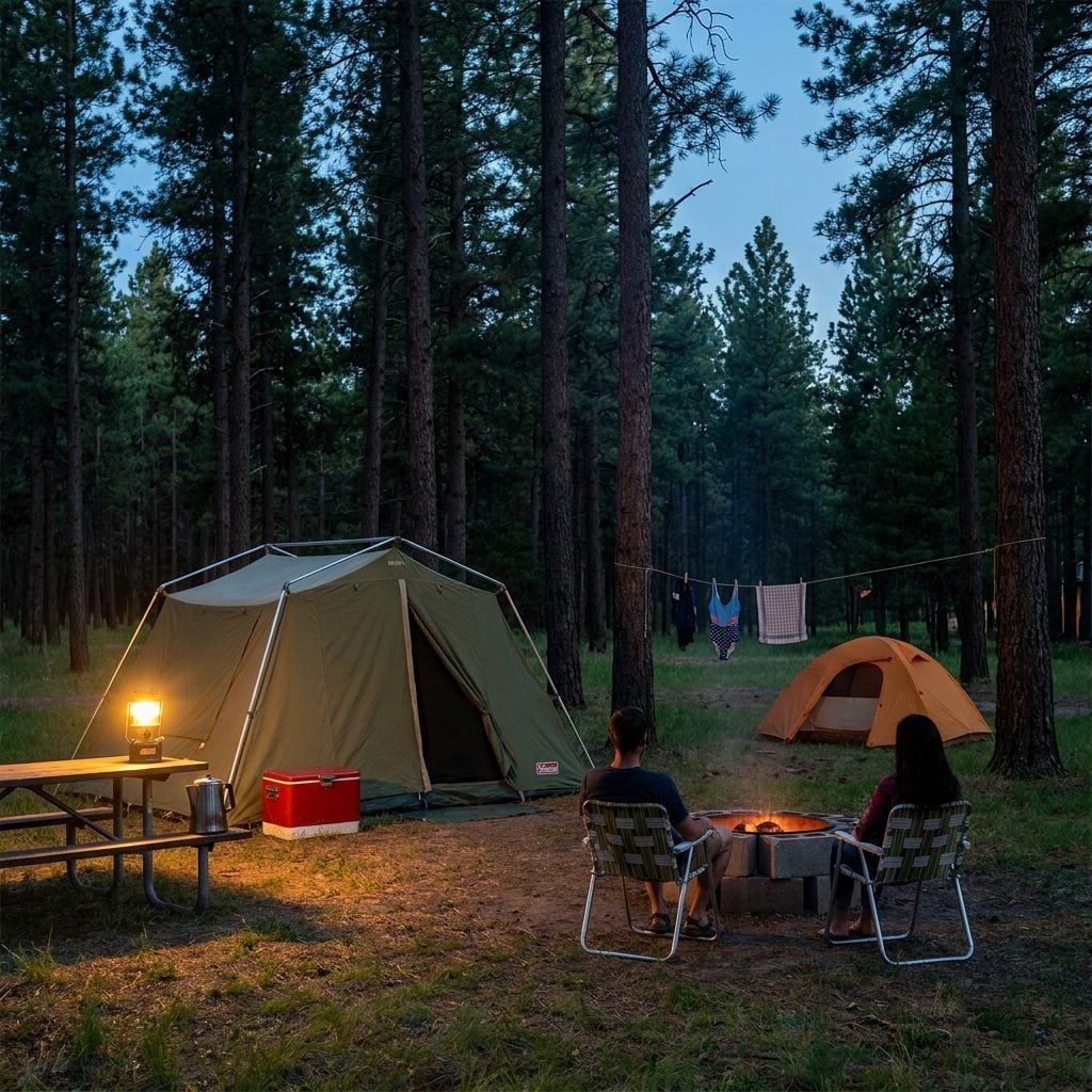 The Tent Sites at the Far End of the Campground