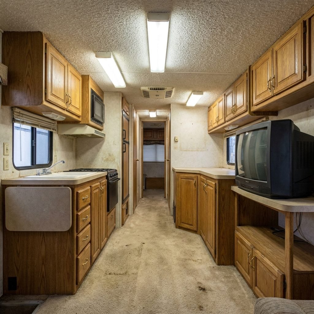 The boxy 1980s RV interior every makeover started from