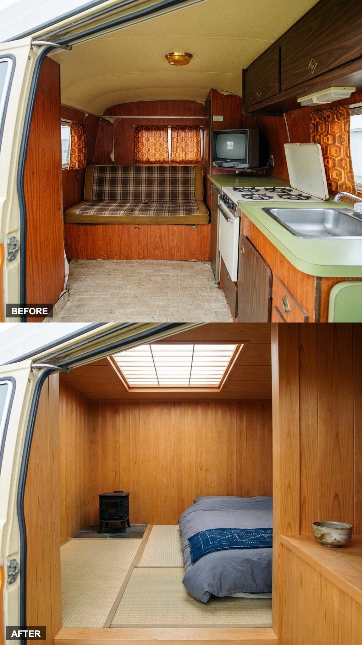 Tokyo Ryokan Van with Tatami and Shoji Light
