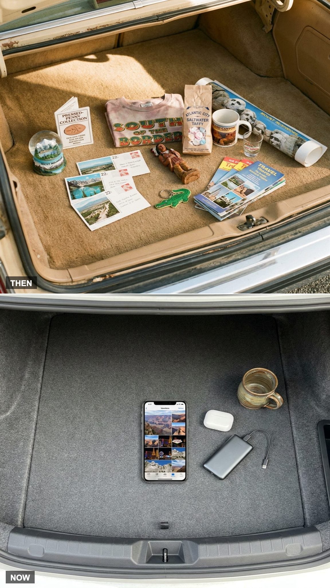 The Trunk Full of Souvenirs vs. The Camera Roll Full of Photos