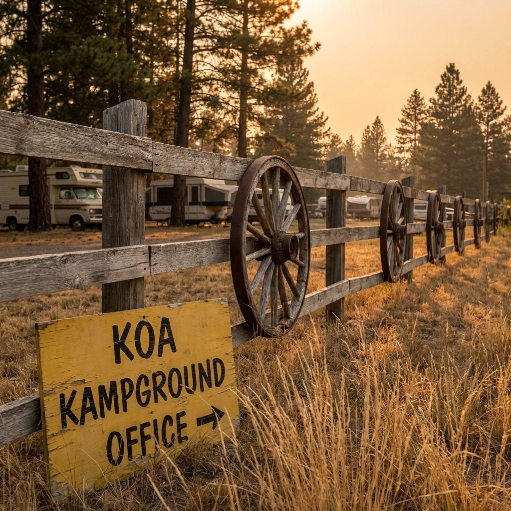 The Wagon-Wheel Fence Around the Whole Place