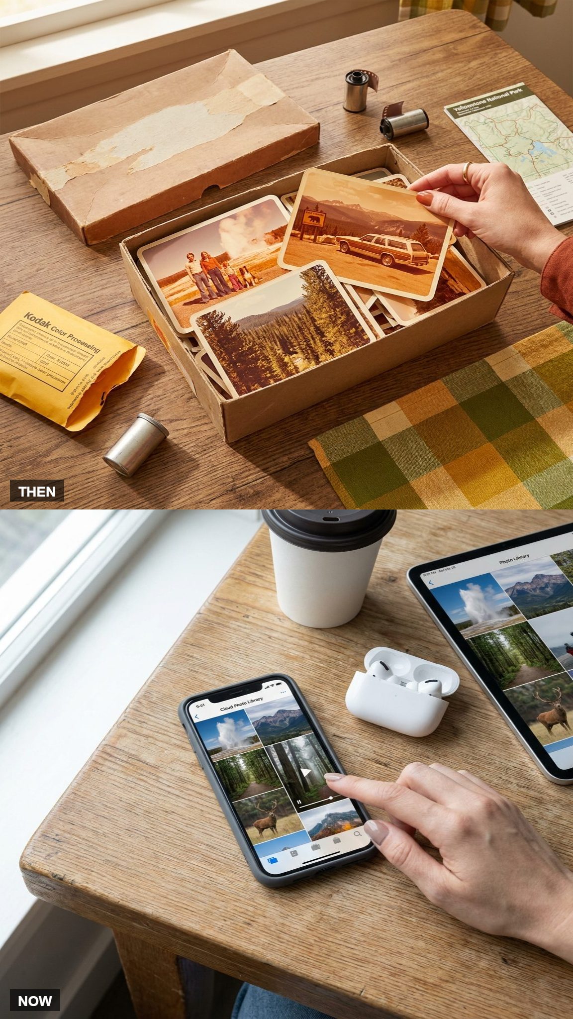 Coming Home With It: A Shoebox of Printed Photos vs. a Cloud Library and a Travel Reel
