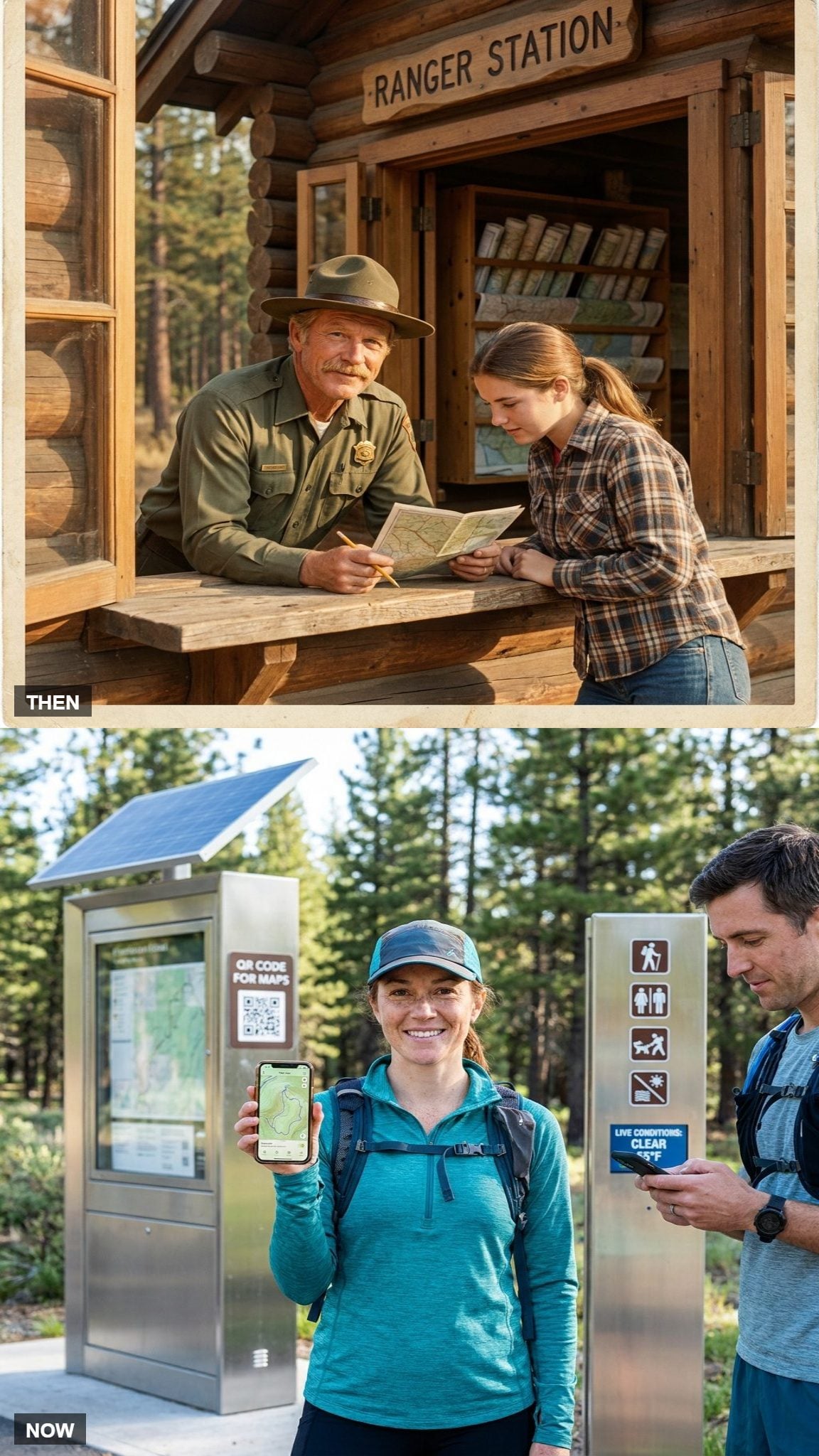 Getting Directions: The Wooden Ranger Station vs. the App in Your Pocket