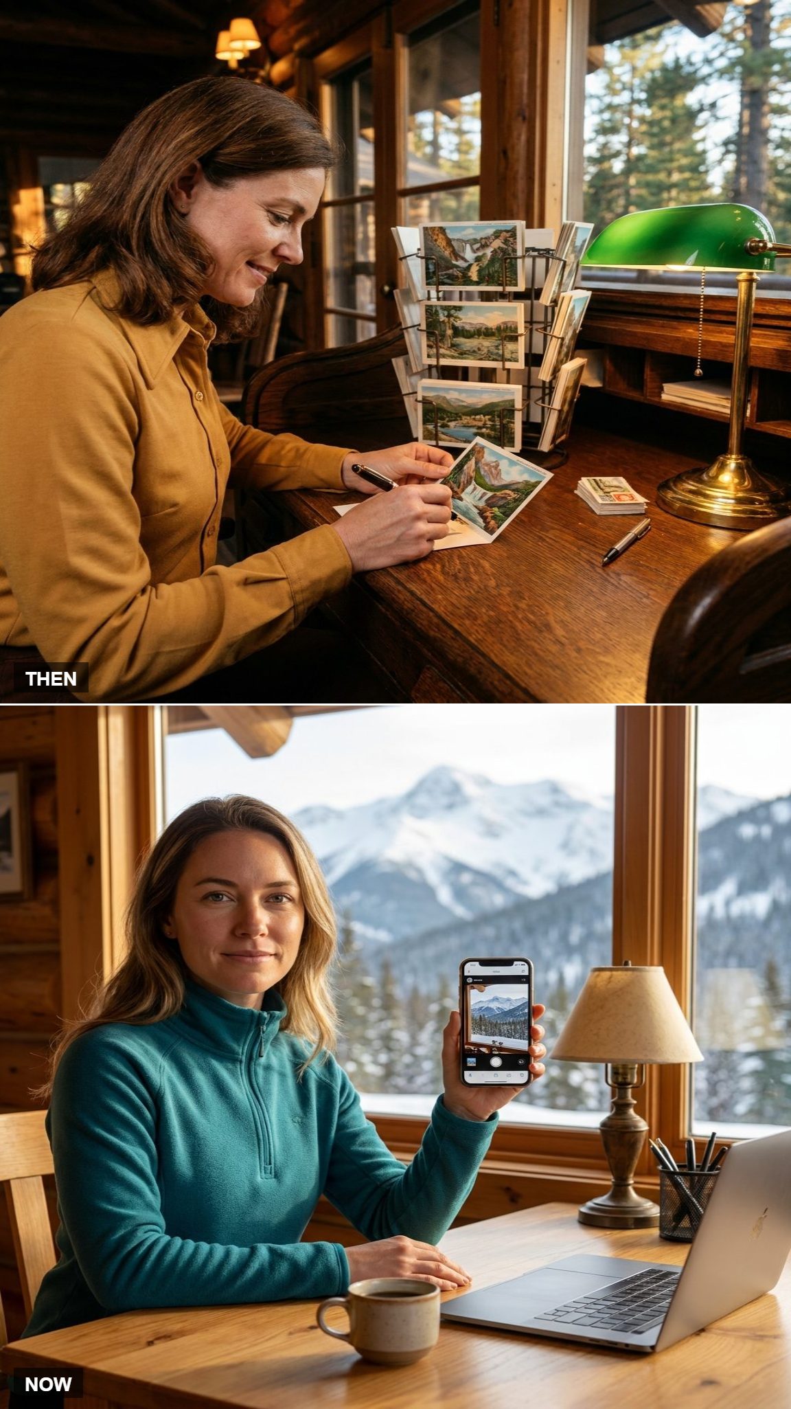 Mailing Lodge Postcards vs. Posting in Real Time