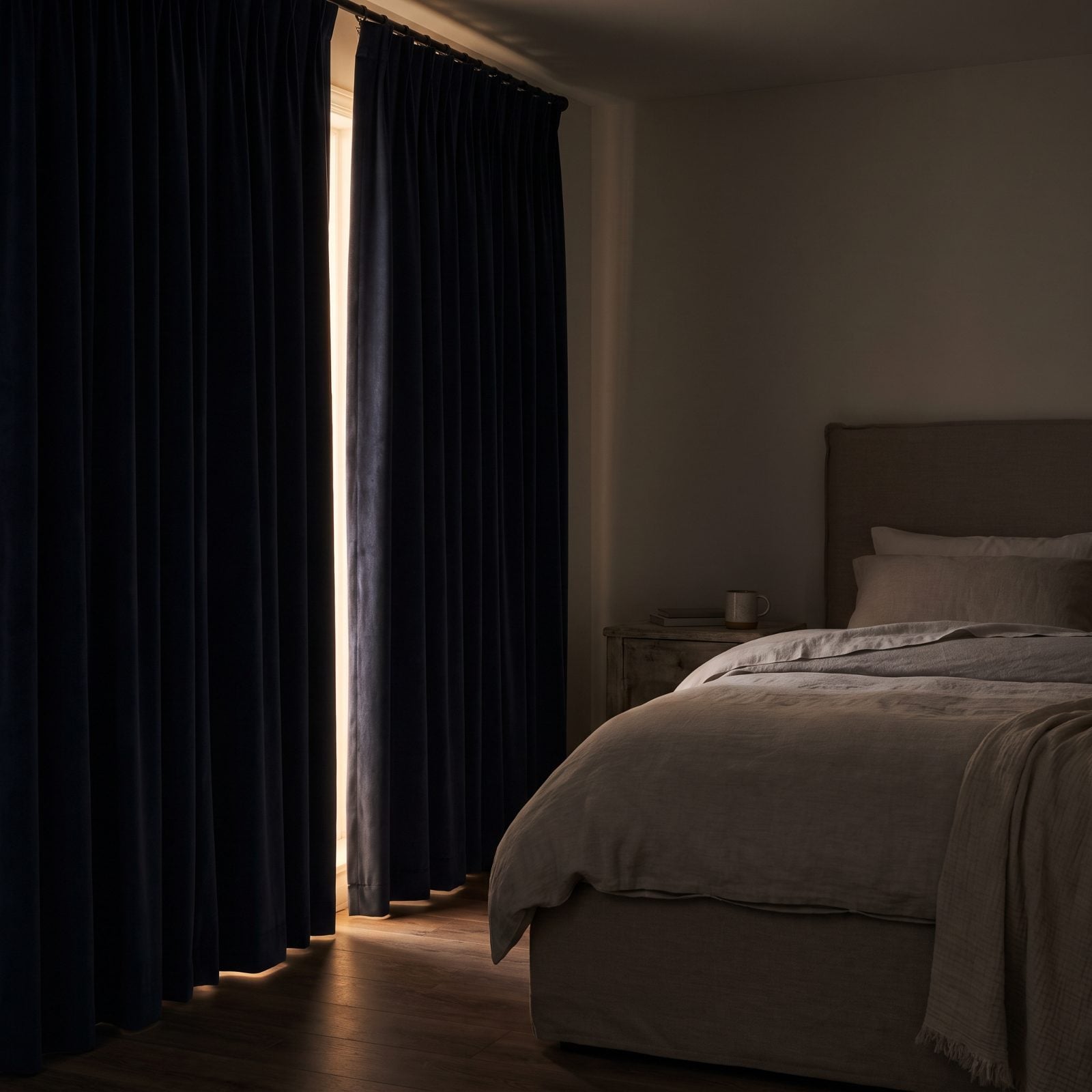 The Amenities Include Blackout Curtains