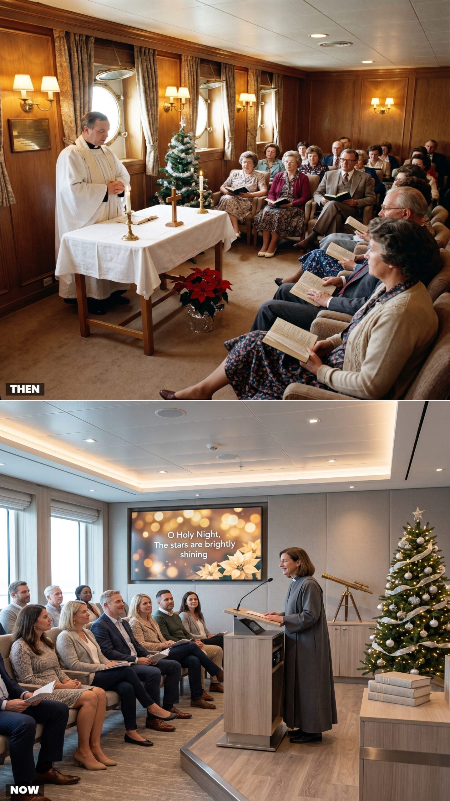 Attending Christmas Worship at Sea