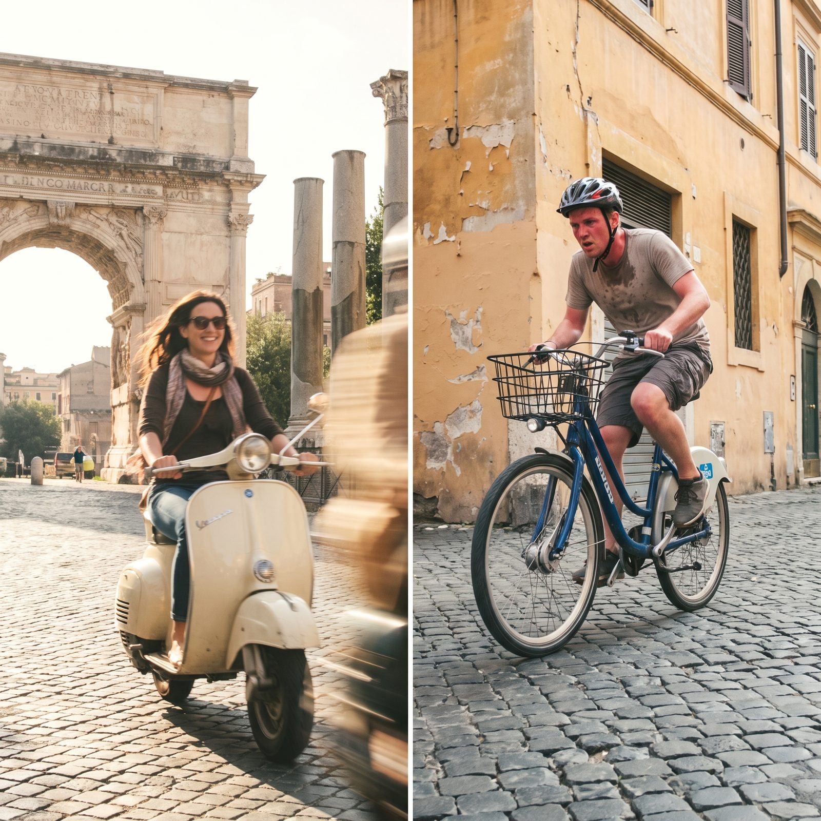 Buzzing Through Rome on a Vespa vs Pedaling All Day on a Rental Bike