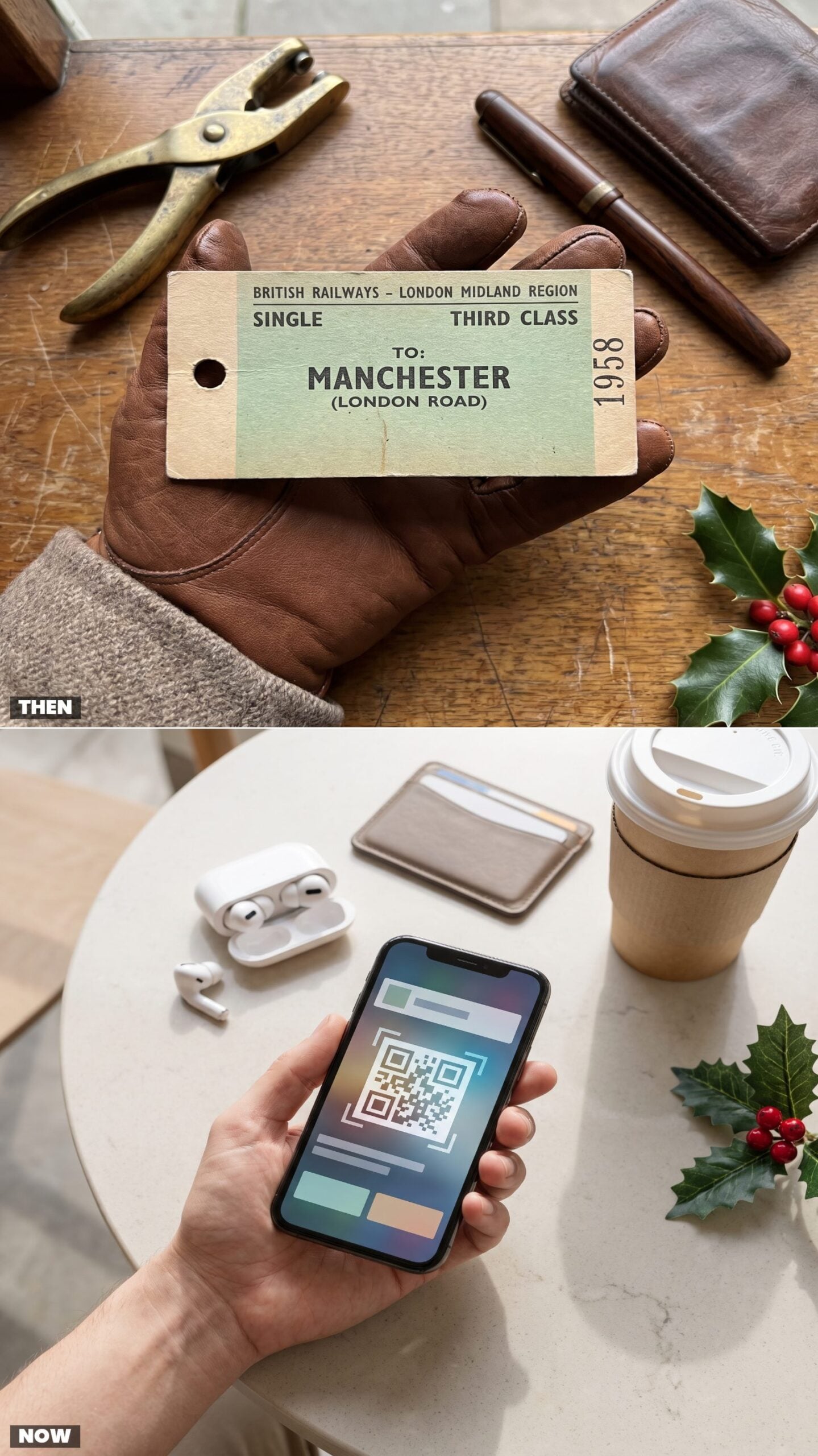 Cardboard Train Tickets vs. Mobile Boarding Passes