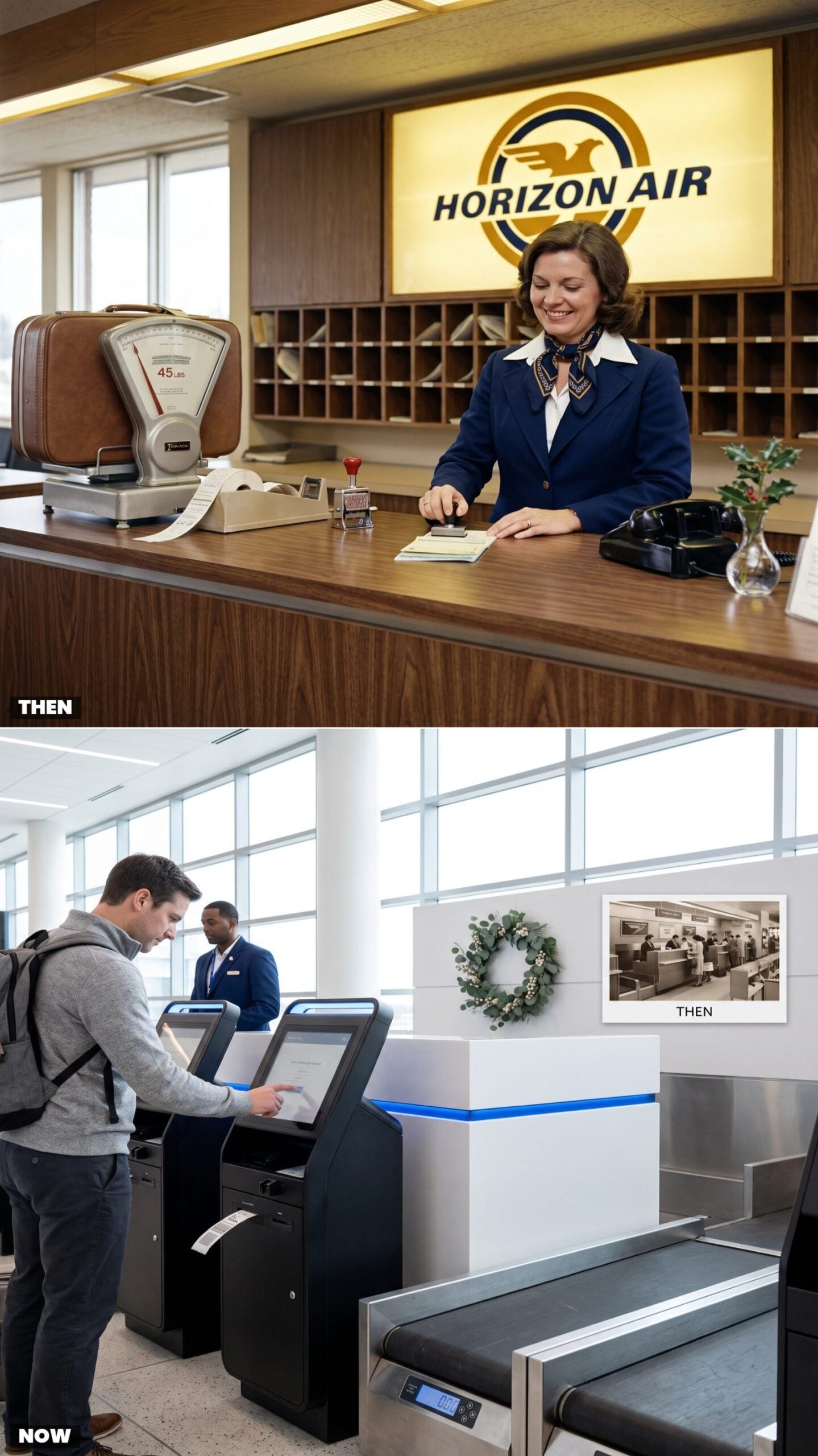 Checking In at a Staffed Airline Counter