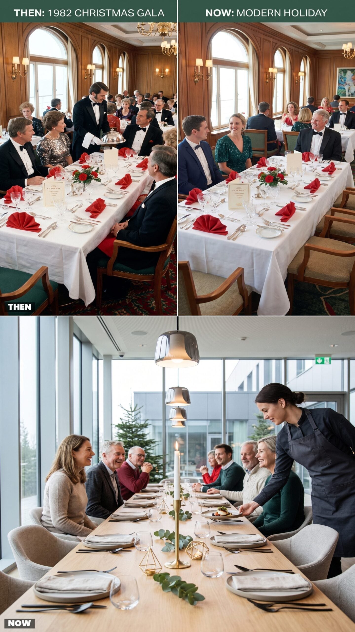 Christmas Dinner in the Assigned-Seating Dining Room
