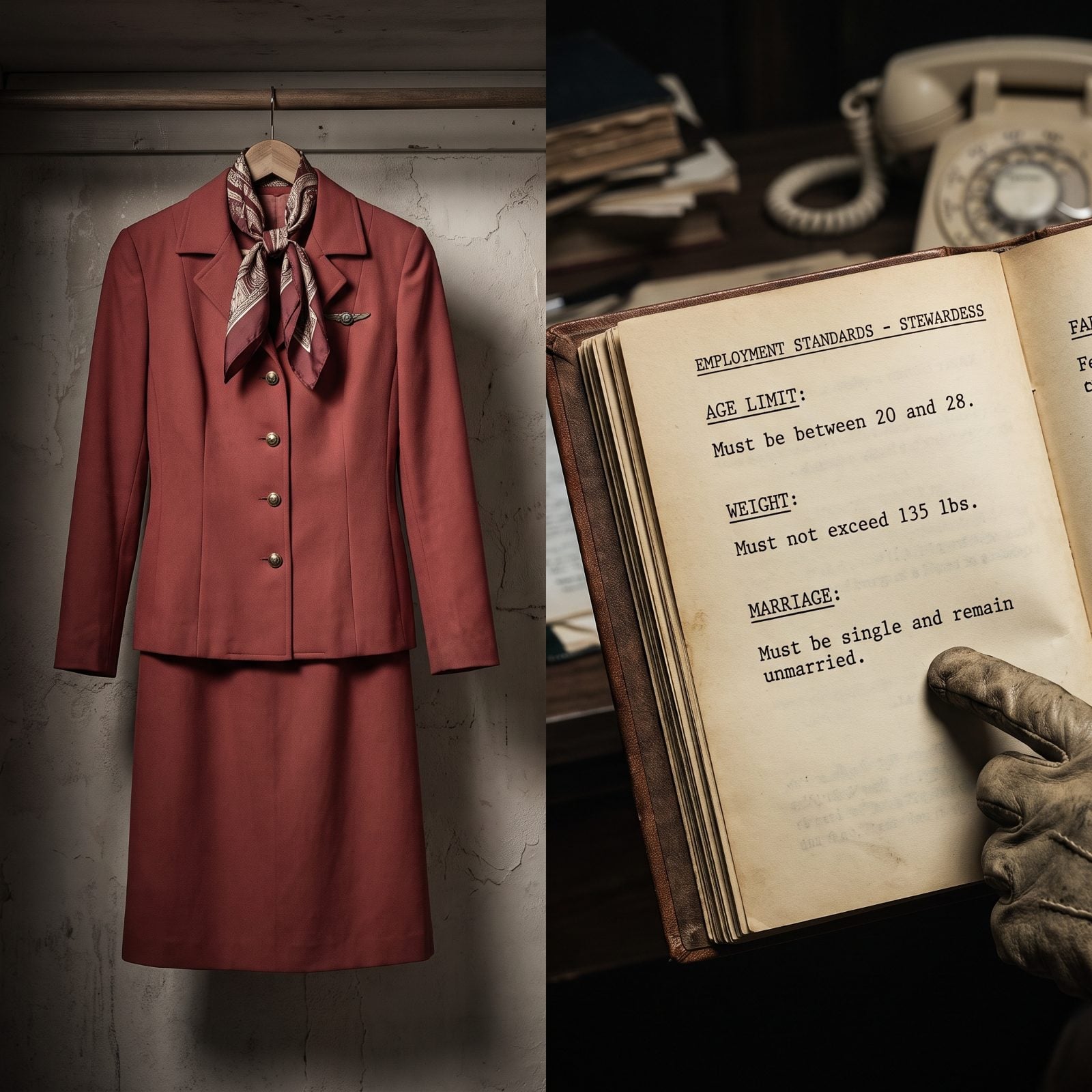 Enforcing Strict Age, Weight, and Marriage Rules for Stewardesses
