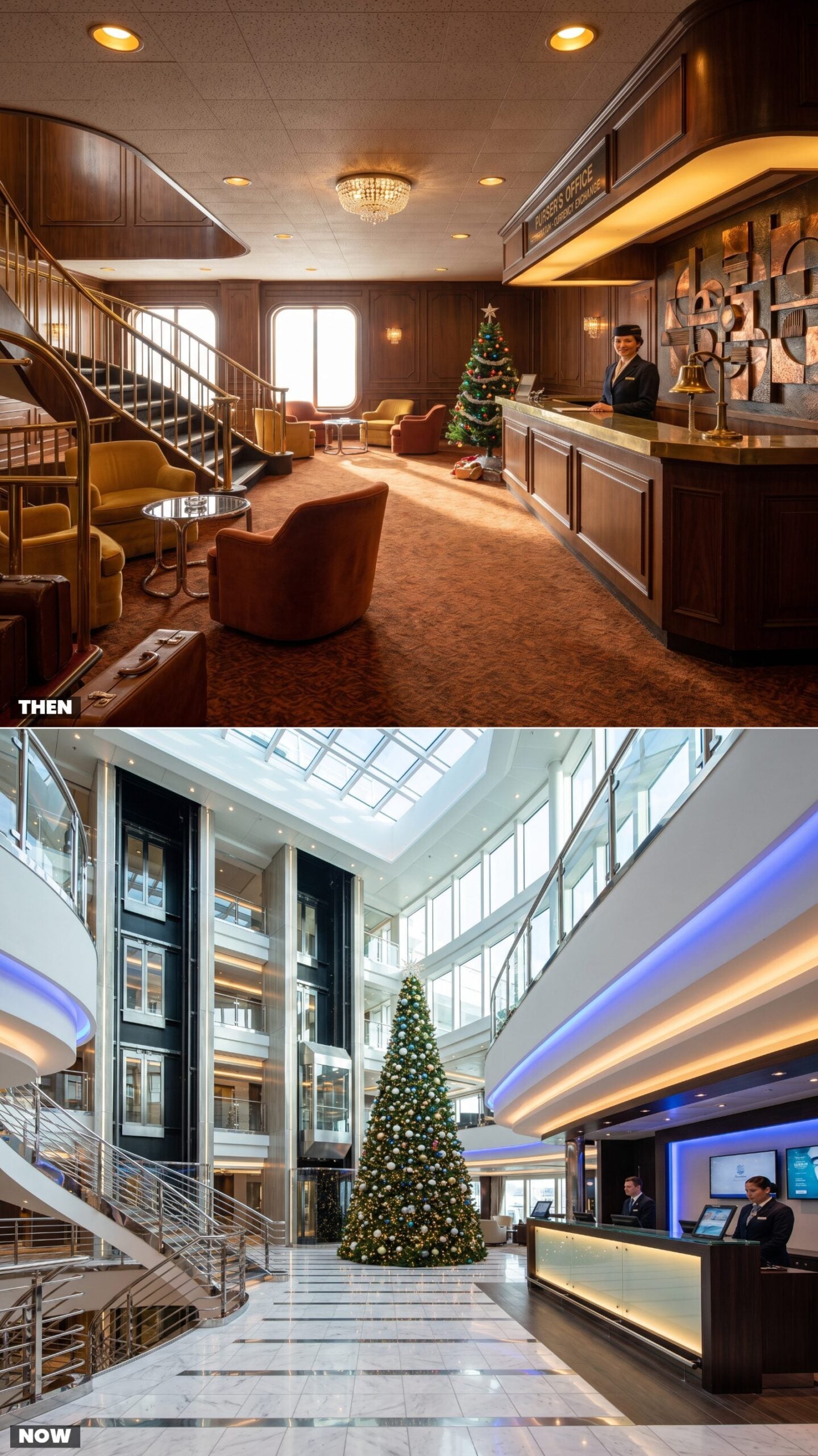 Entering the Ship's Main Lobby