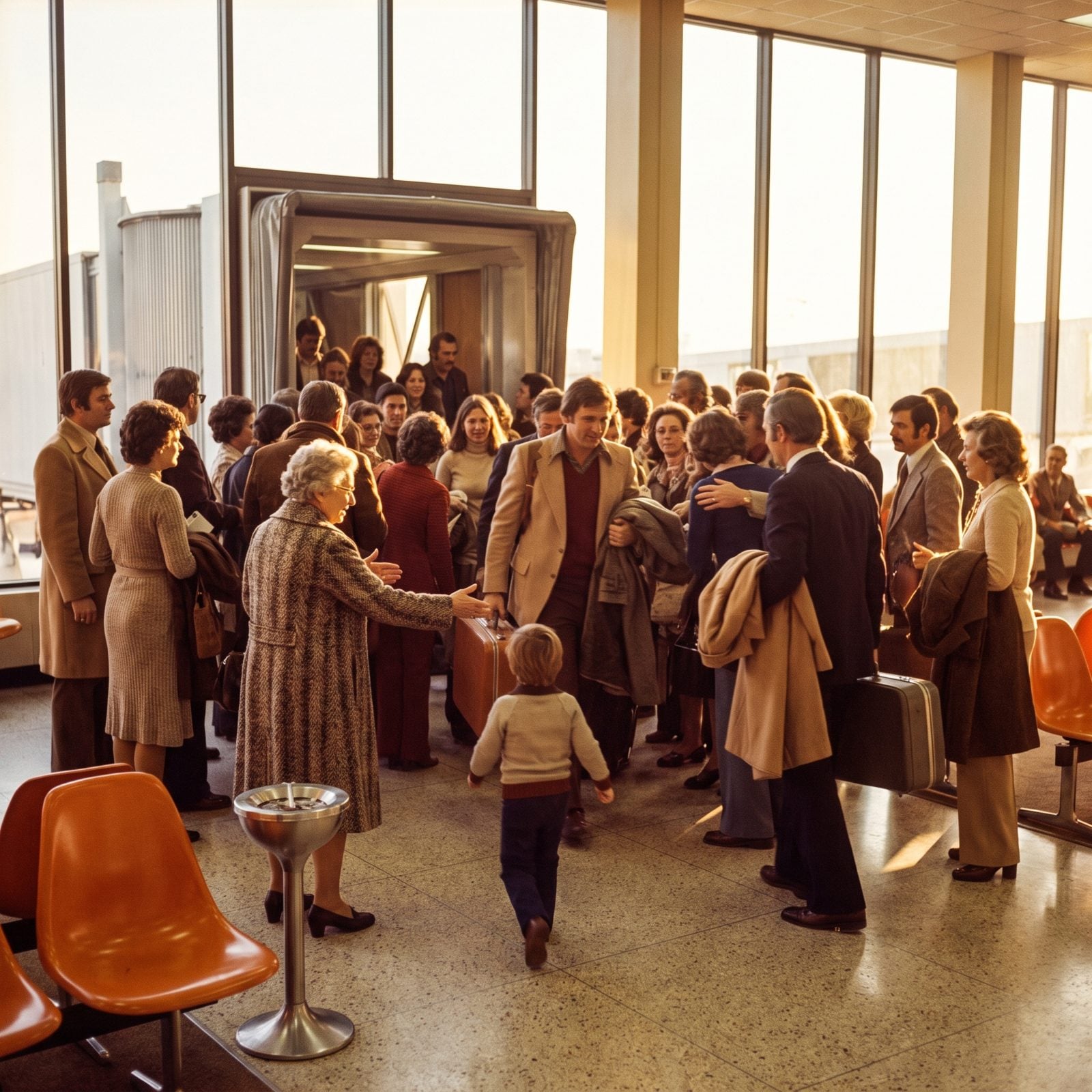 Family Waiting Right There at the Arrival Gate