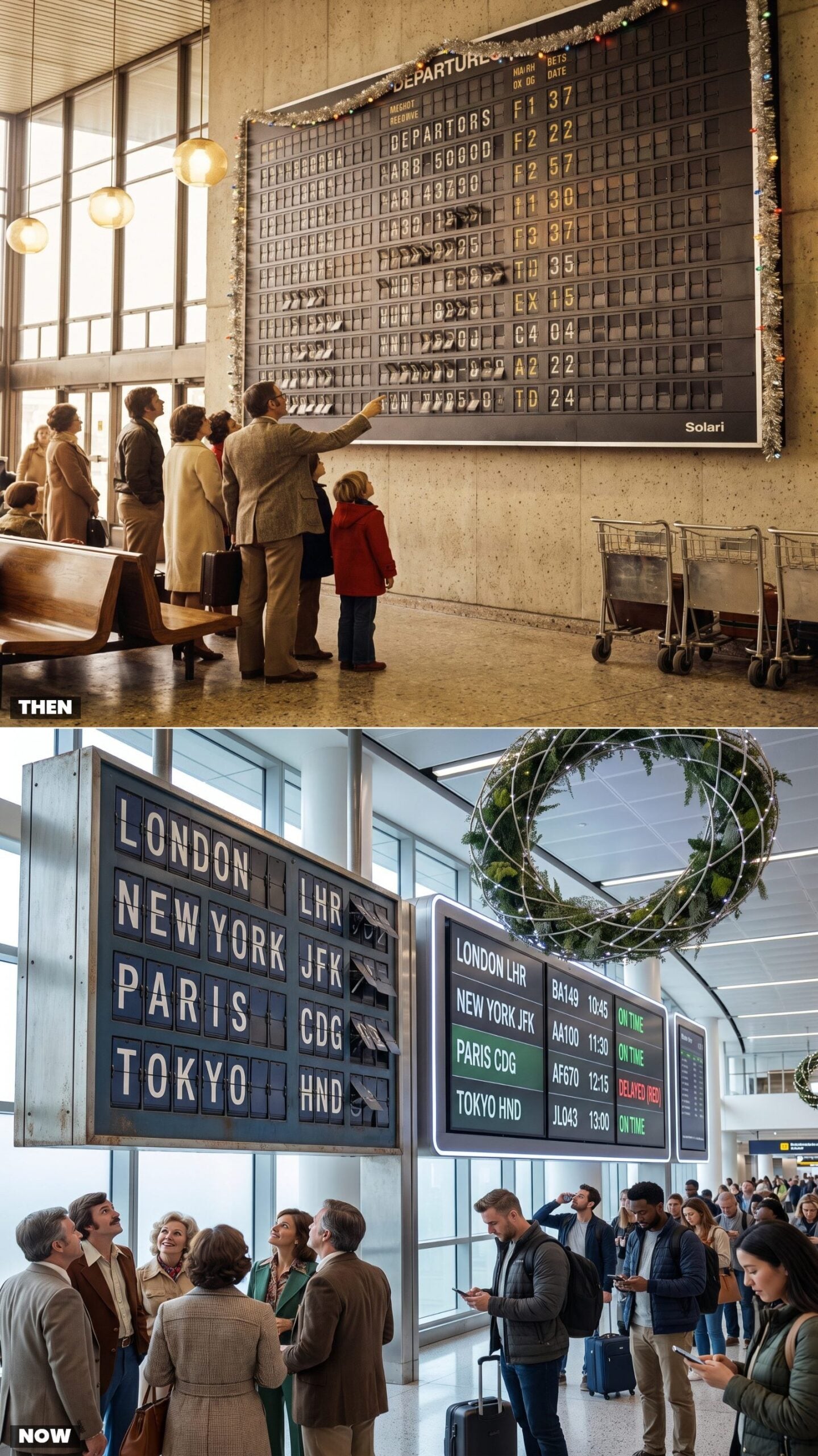 Finding a Flight on the Mechanical Departures Board