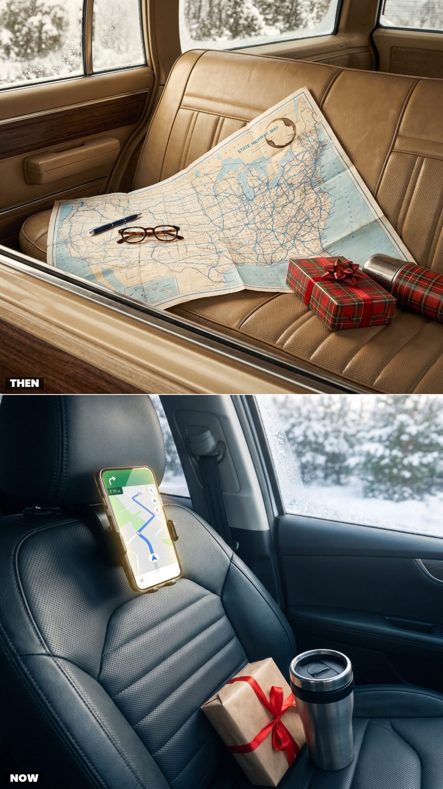 Folded Road Maps vs. Turn-by-Turn Navigation