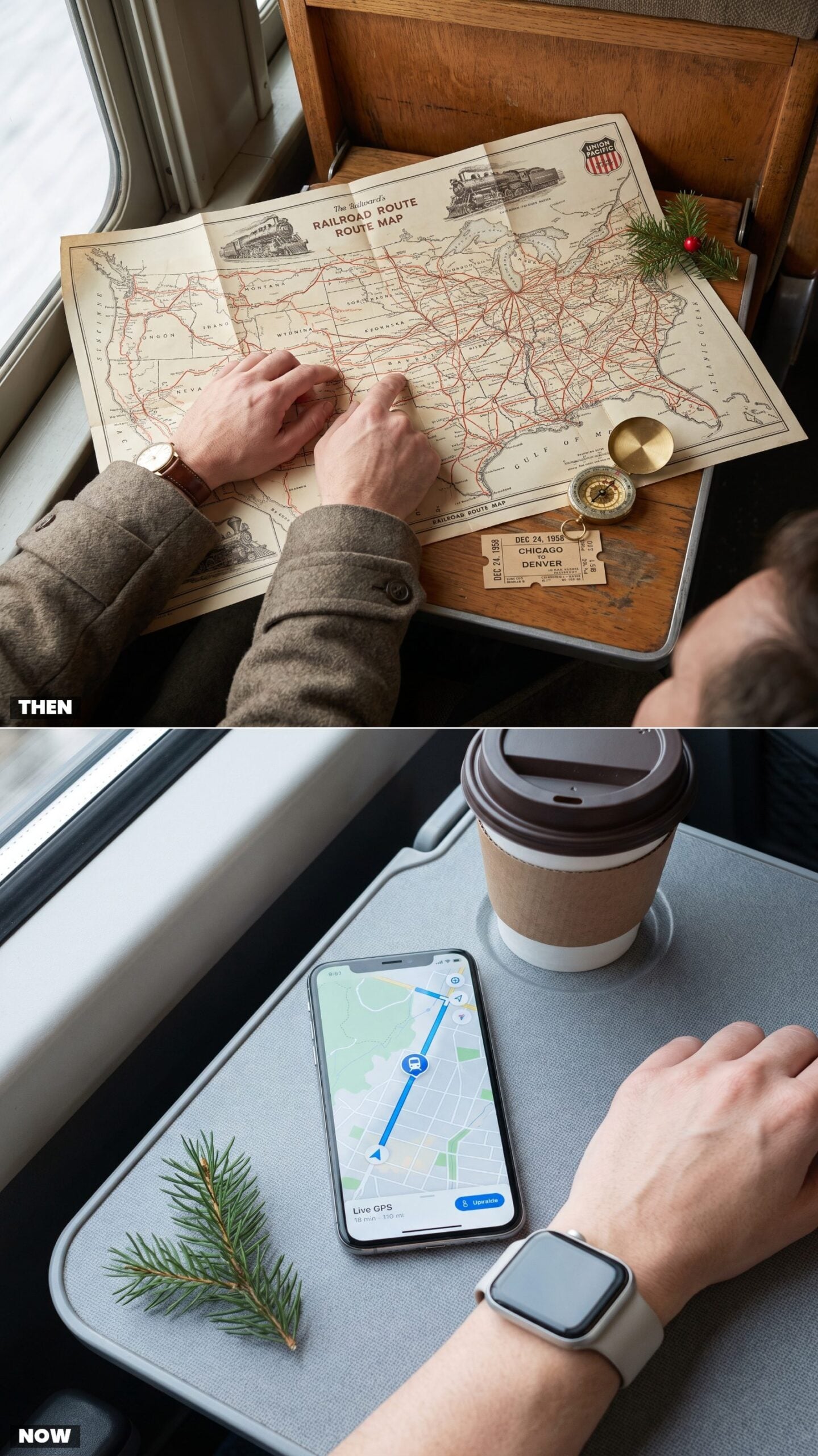 Foldout Railroad Route Maps vs. Live GPS Tracking