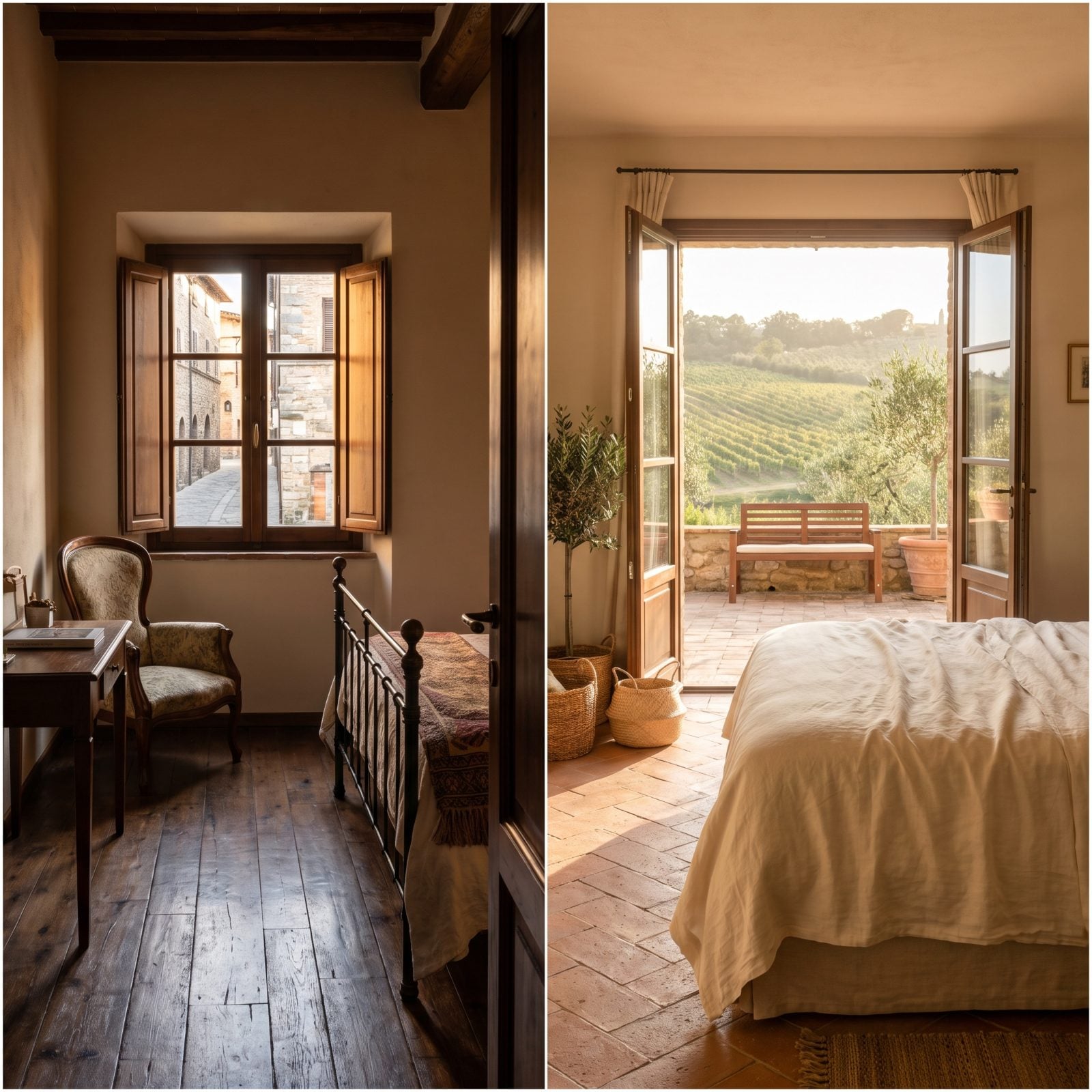 Historic-Center Hotel Room vs a Countryside Agriturismo Suite