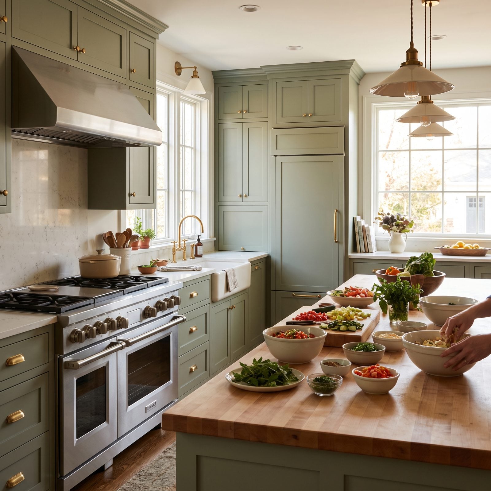 The Kitchen Has Full-Size Appliances