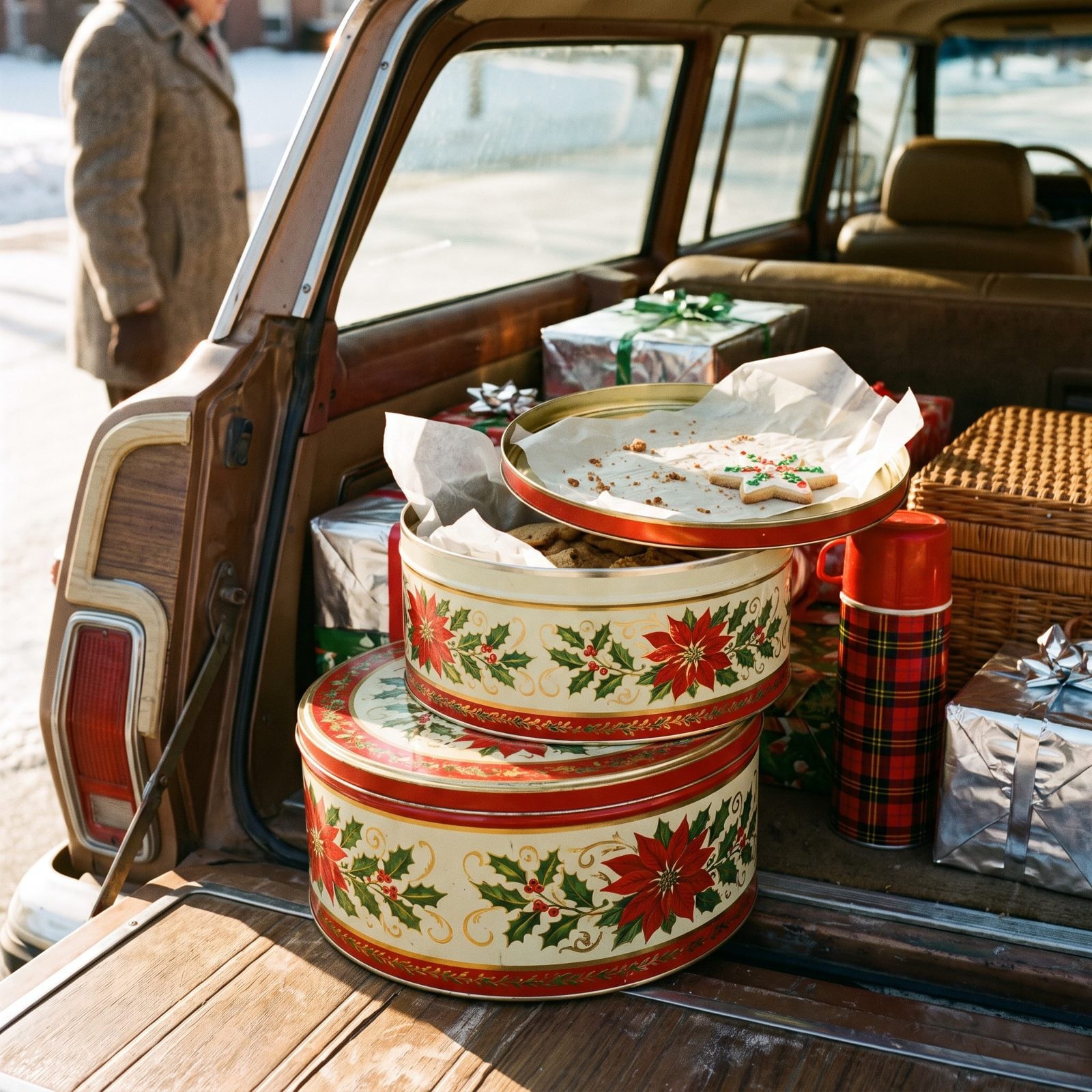 Large Tins of Homemade Christmas Cookies