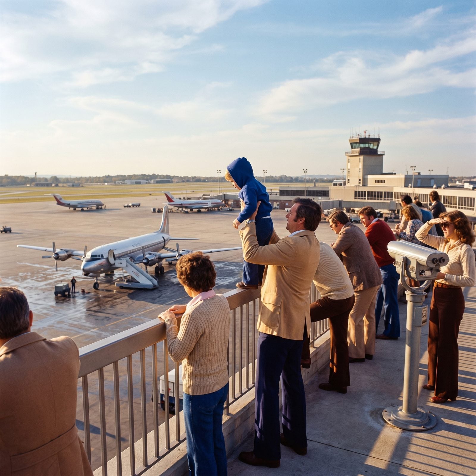 The Open-Air Observation Deck for Watching the Planes