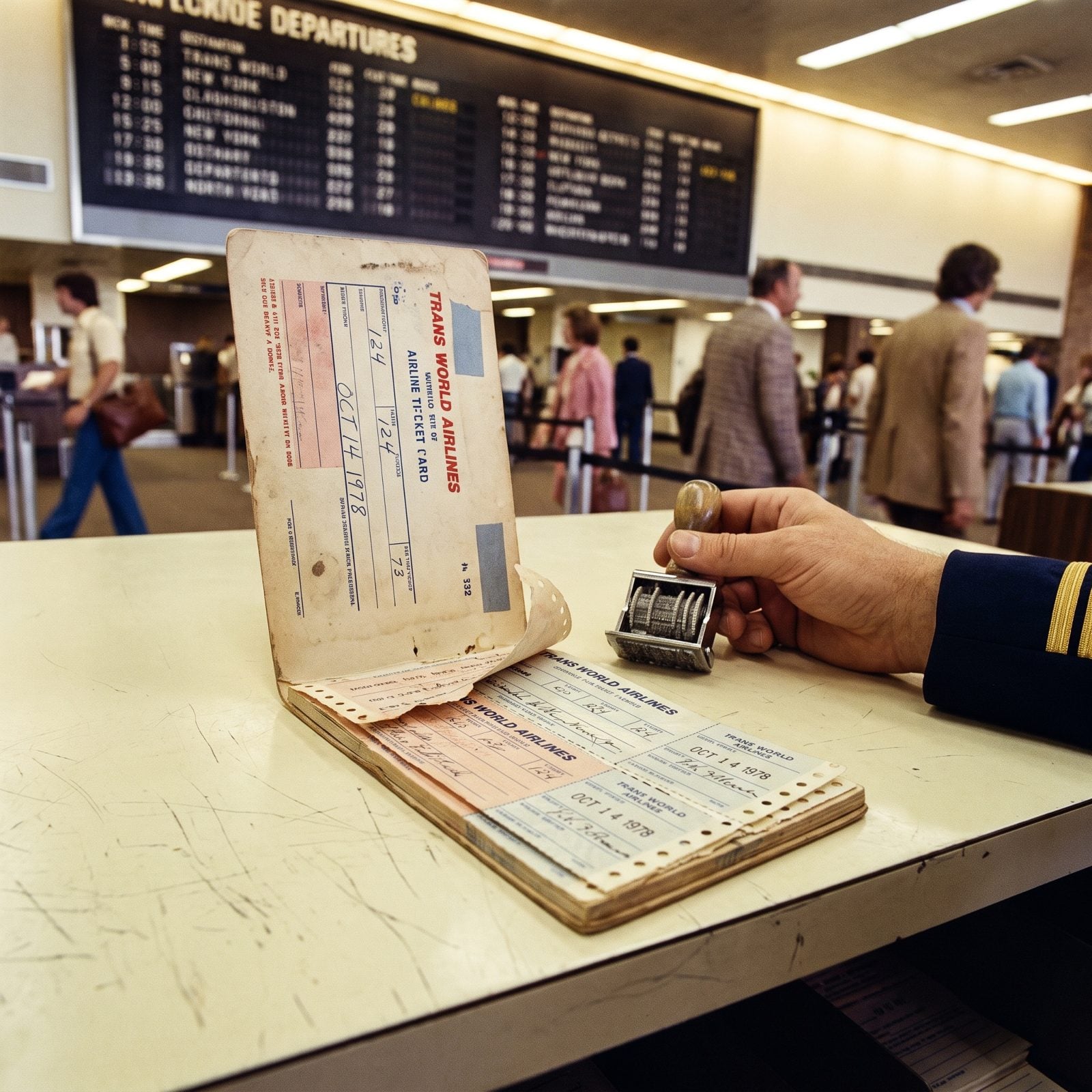 Paper Tickets With Carbon-Copy Flight Coupons