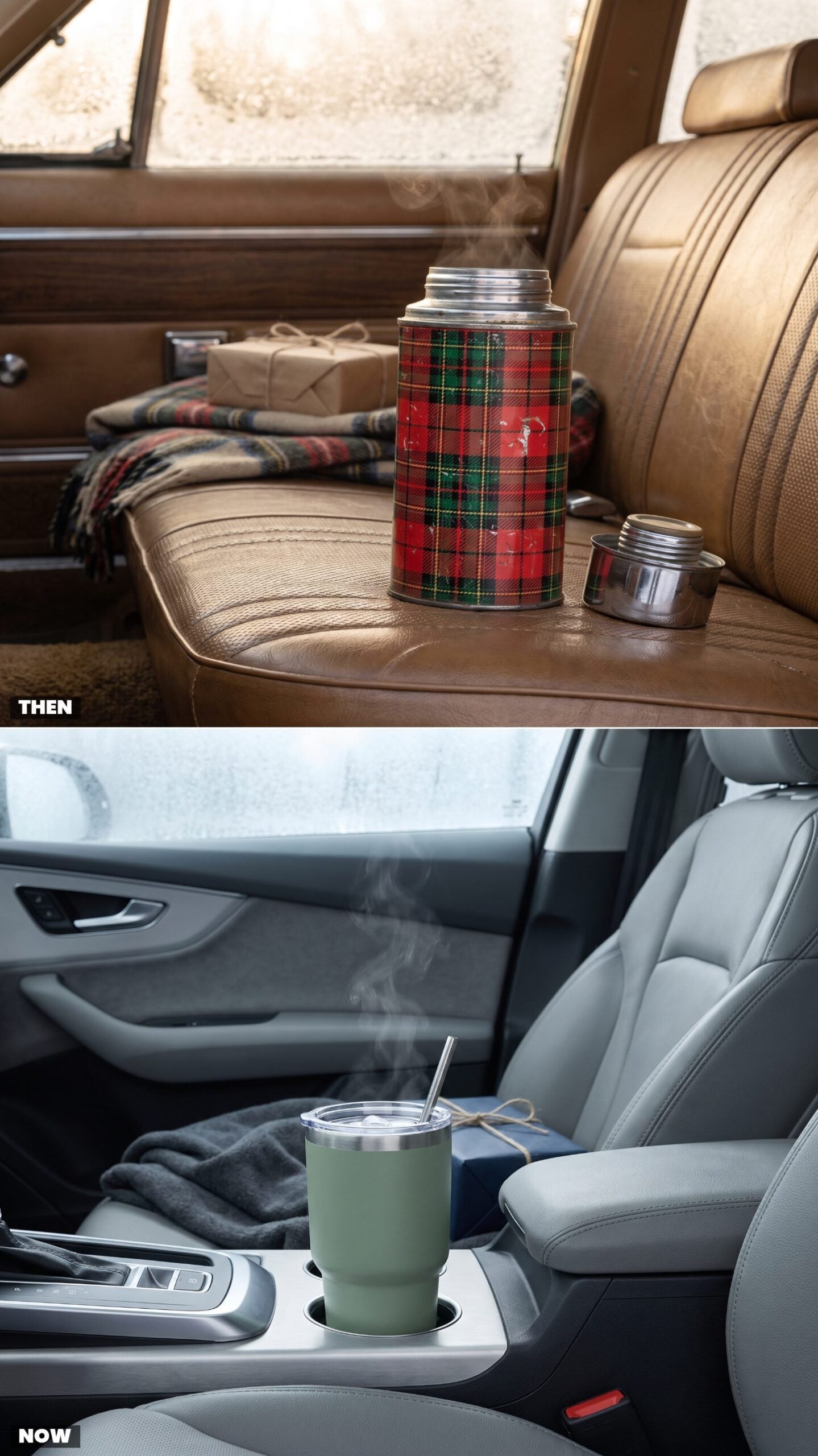 Plaid Thermoses vs. Insulated Drink Tumblers