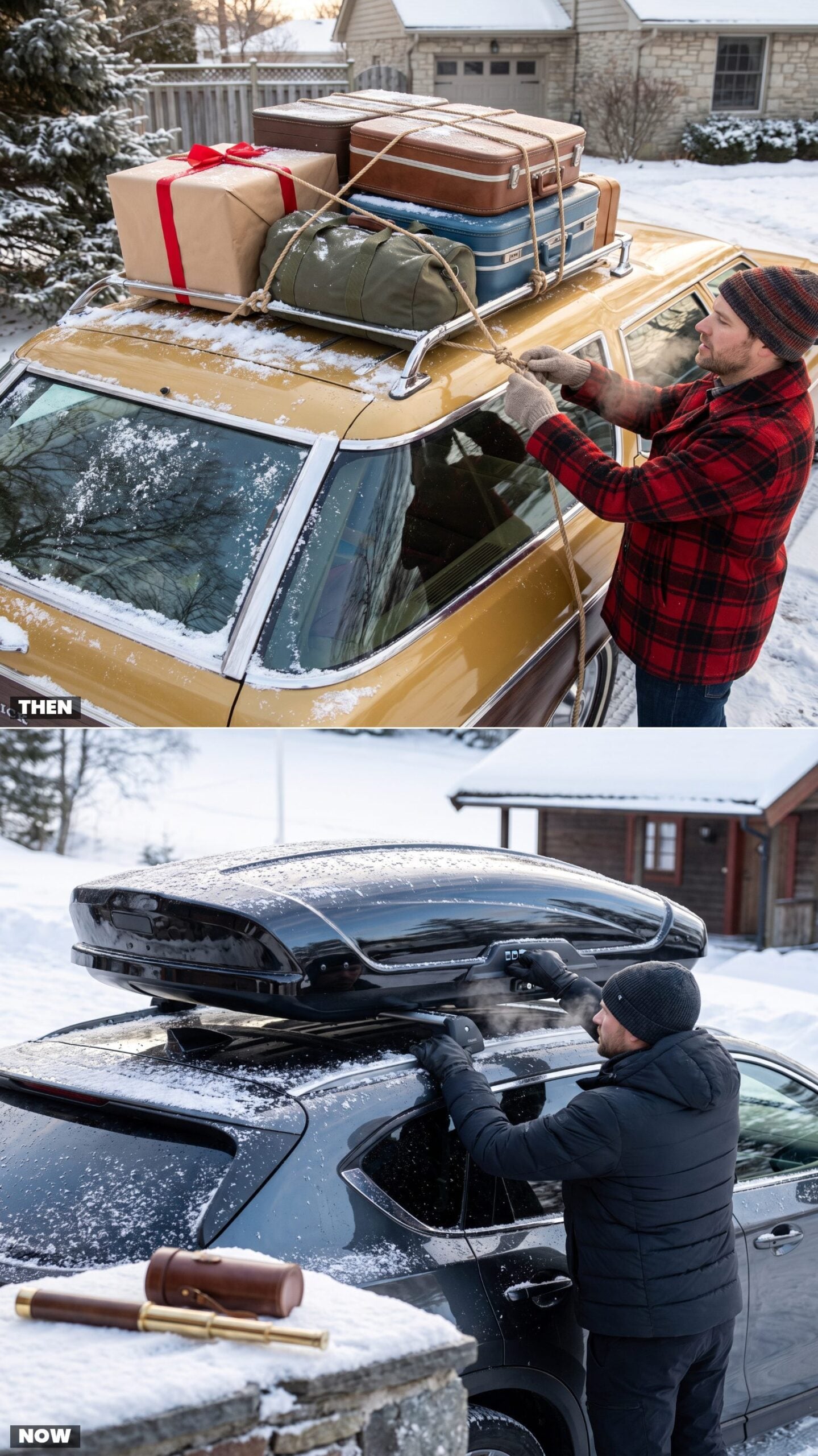 Rope-Tied Roof Luggage vs. Locking Cargo Boxes