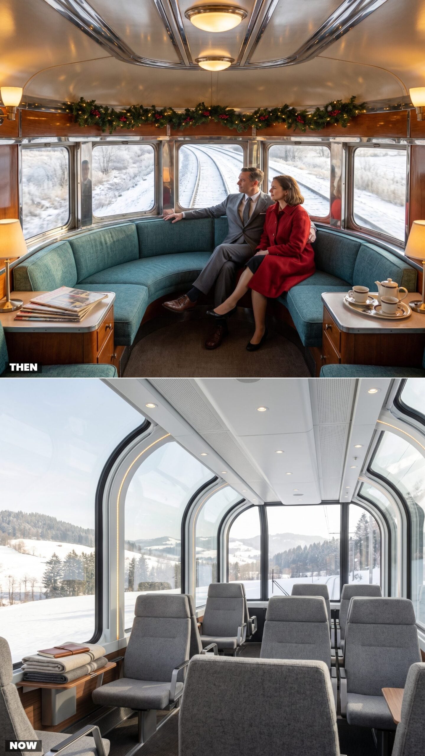 Rounded Observation Cars vs. Panoramic Viewing Lounges