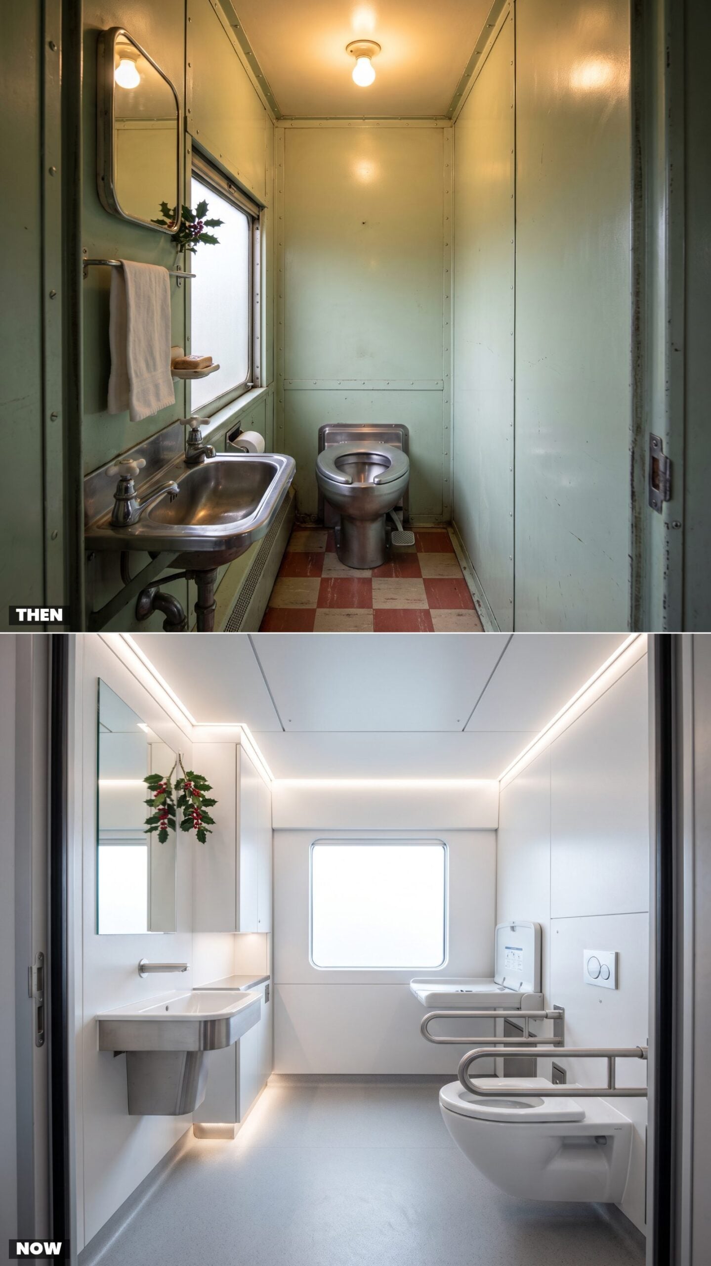 Shared Train Toilets vs. Accessible Modern Restrooms