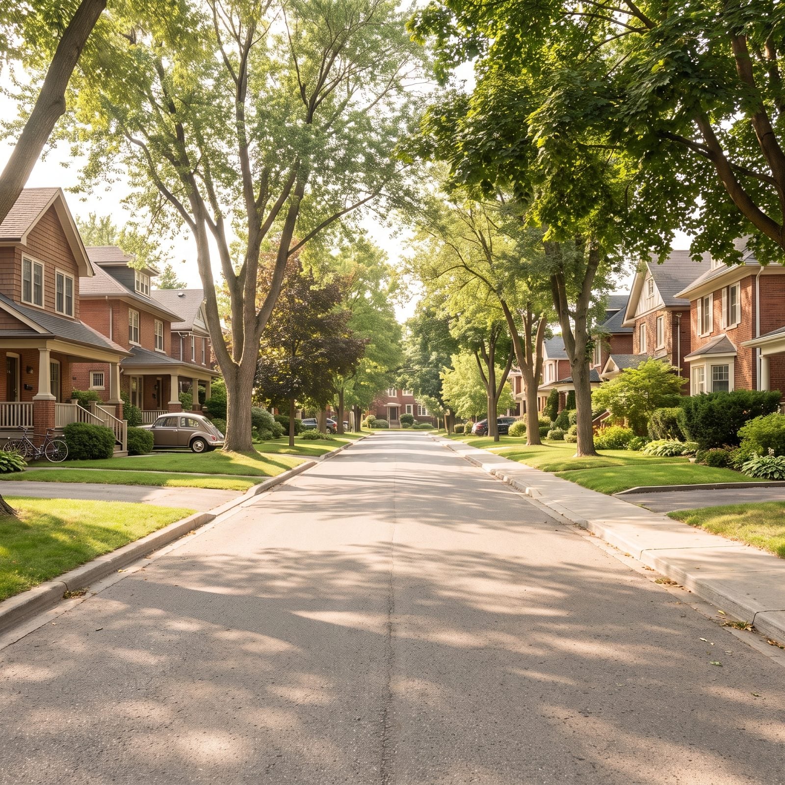 Street View Shows a Quiet, Well-Kept Block