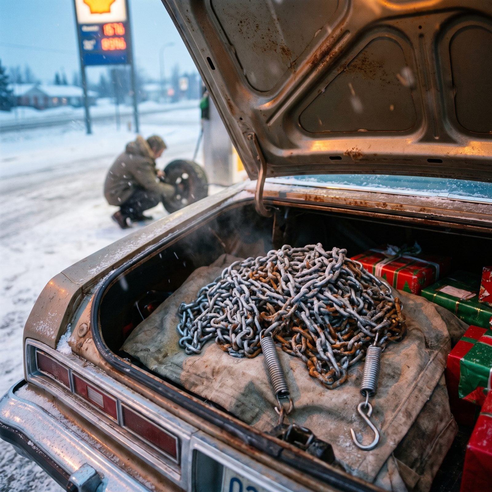 A Tangled Set of Tire Chains You Could Never Untangle