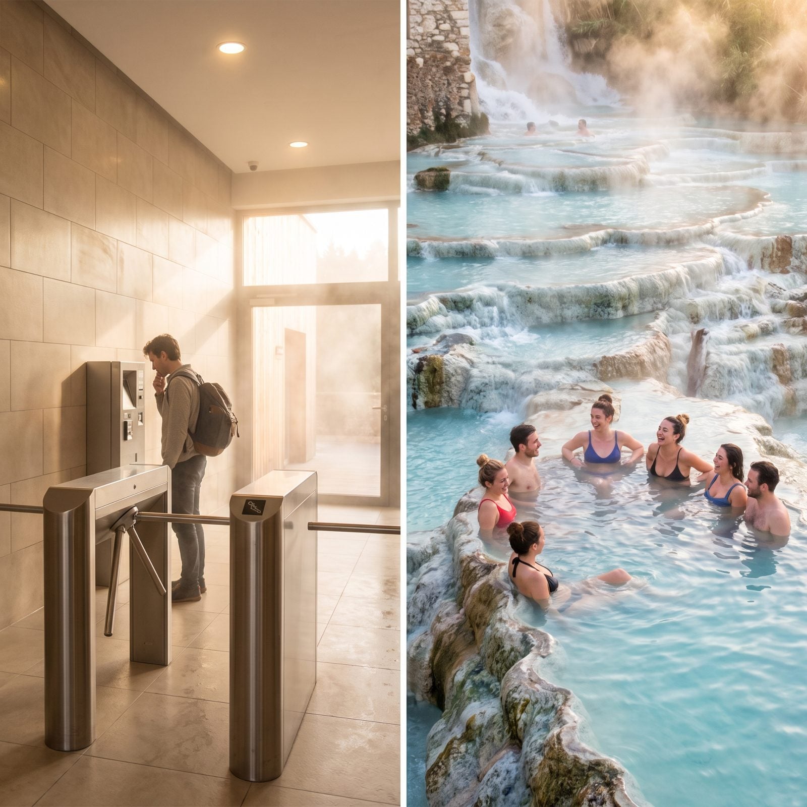 Thermal-Spa Admission vs Wild Hot-Spring Soak