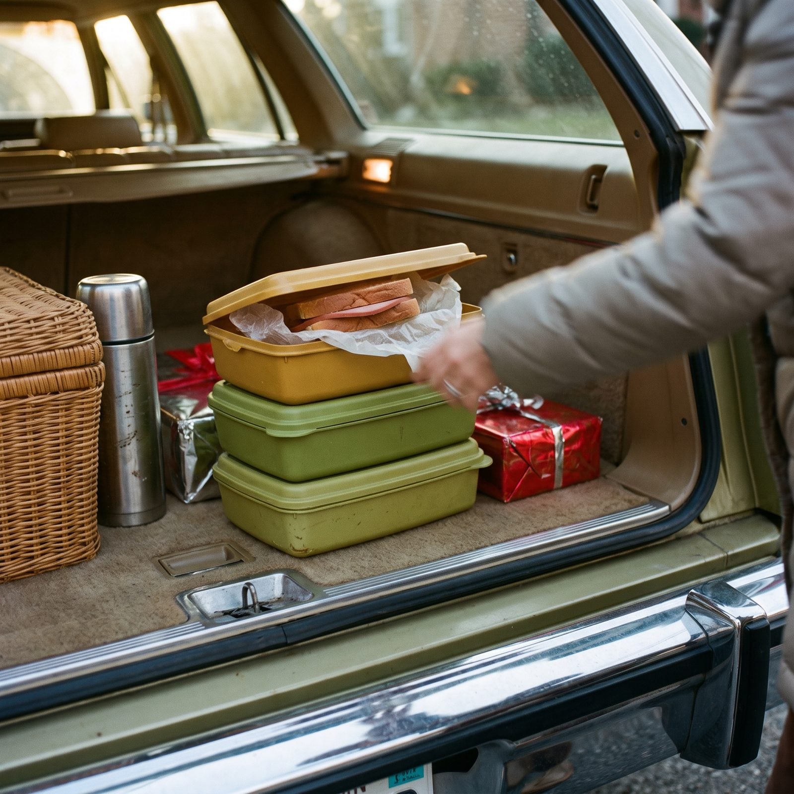 Tupperware Boxes of Road Sandwiches