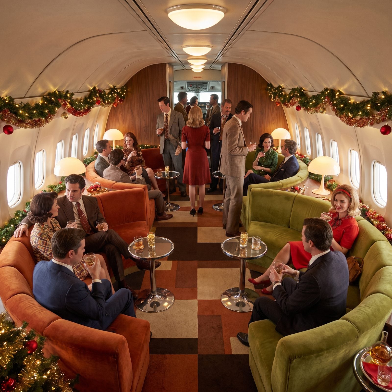 Turning the Jet Lounge Into a Christmas Cocktail Party