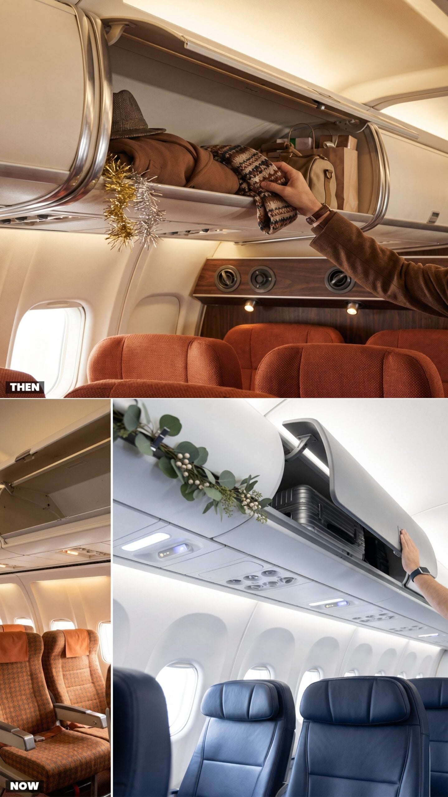 Using the Aircraft's Small Open Overhead Racks