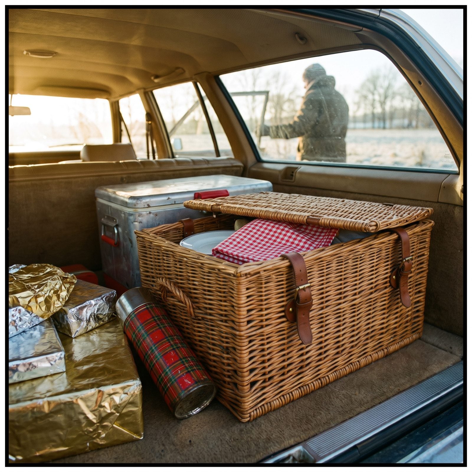 A Wicker Picnic Hamper