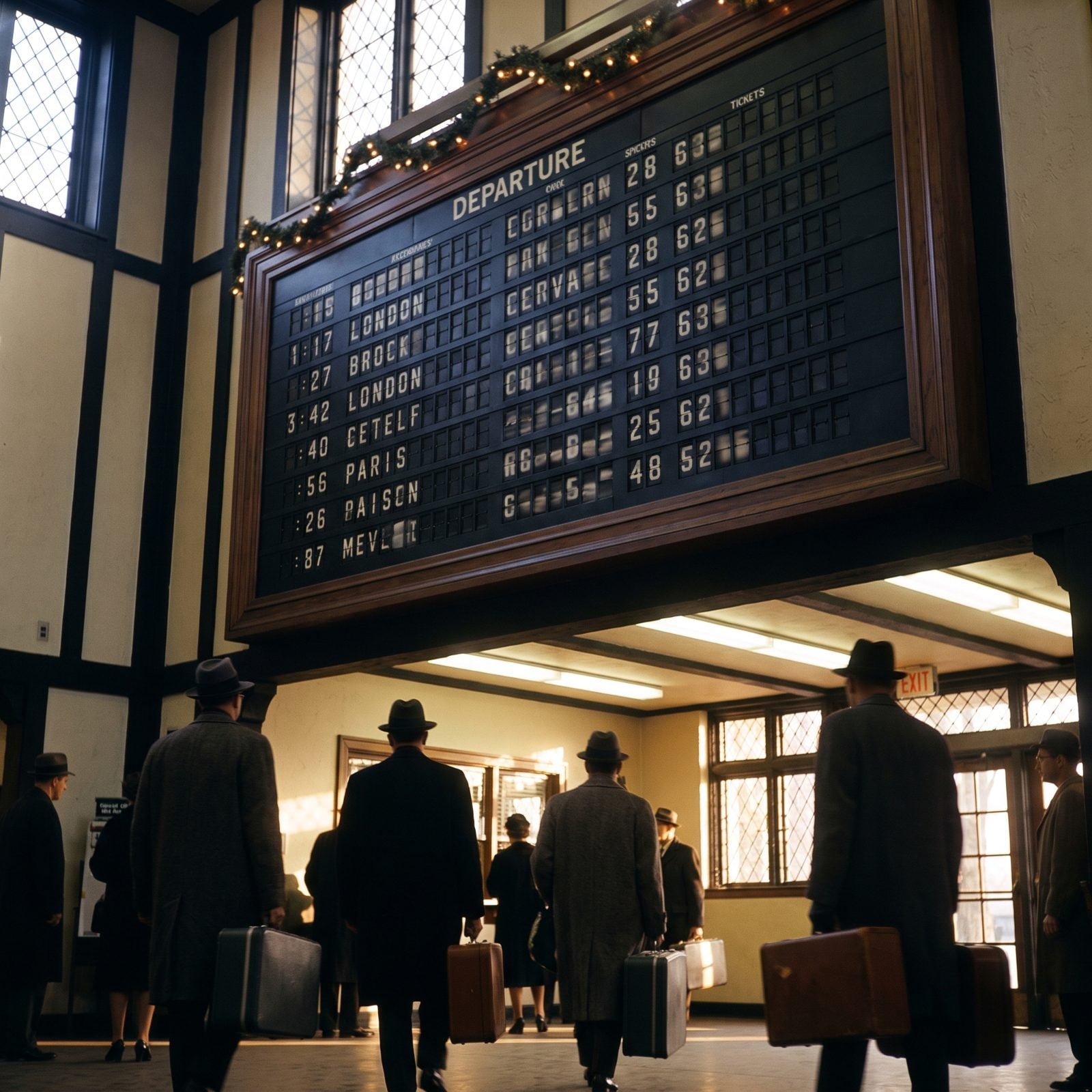 Airport Departure Boards Clattered With Flipping Letters and Numbers