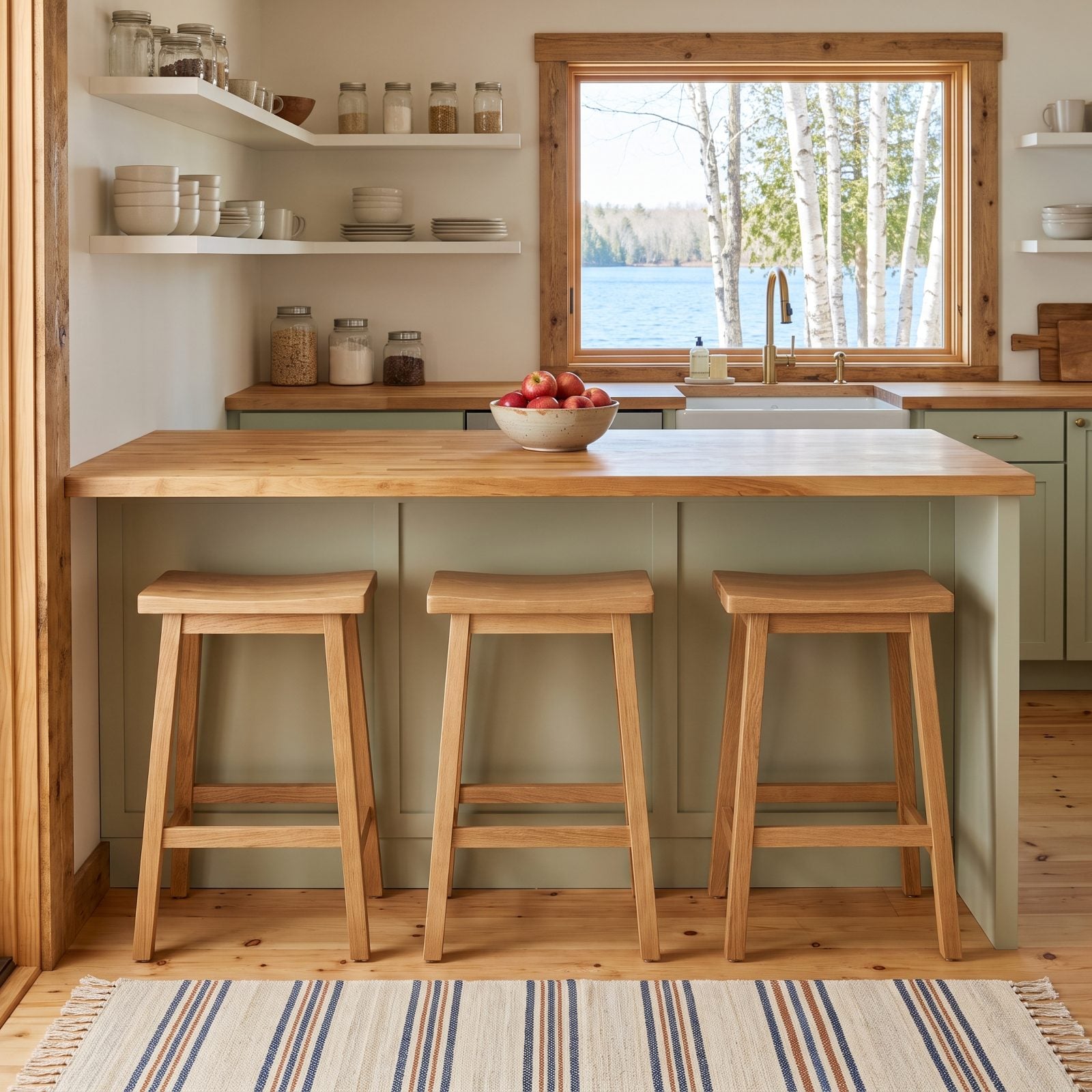 Backless Stools That Vanish Completely Under the Counter