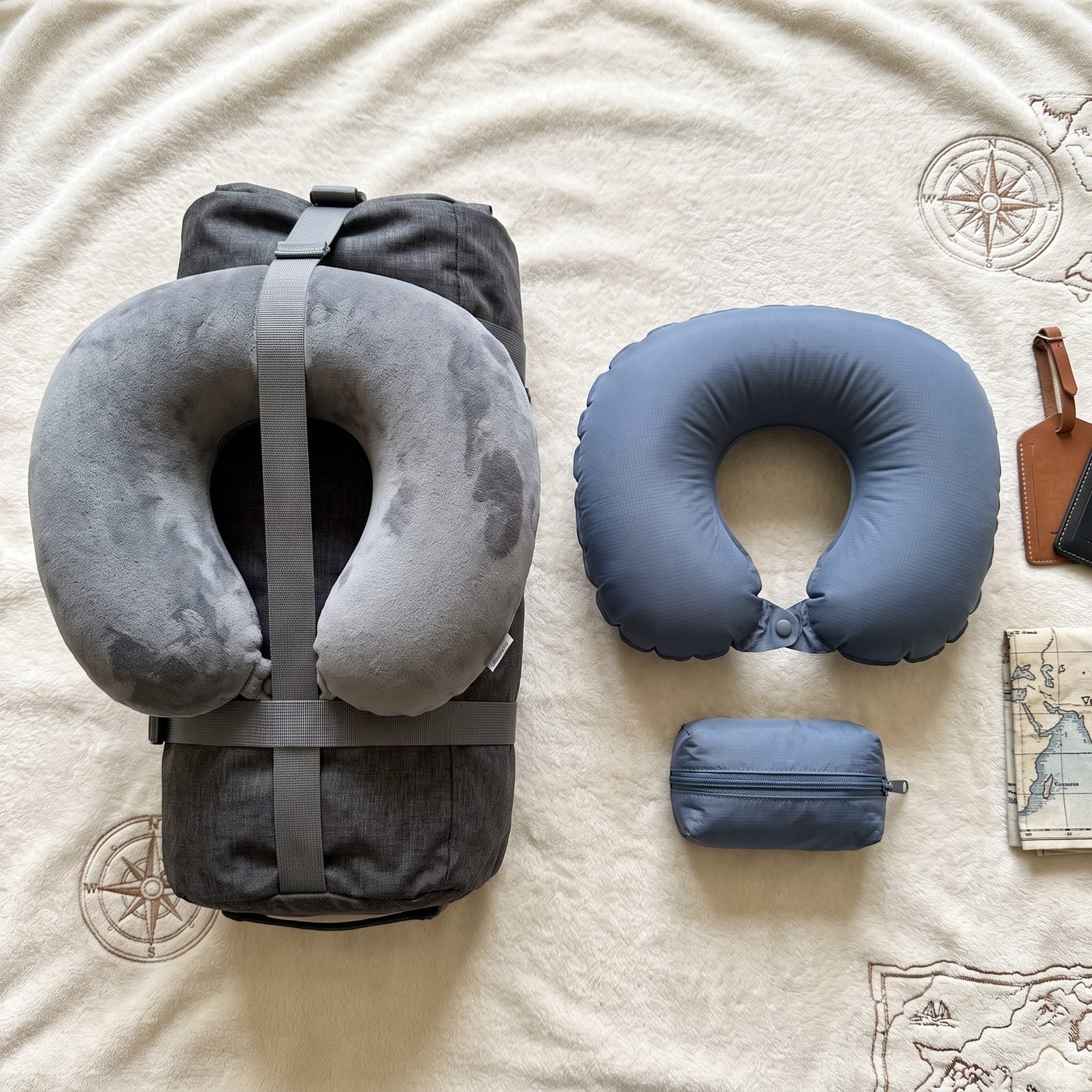 The Bag-Hogging Neck Pillow Deflates Into a Travel One