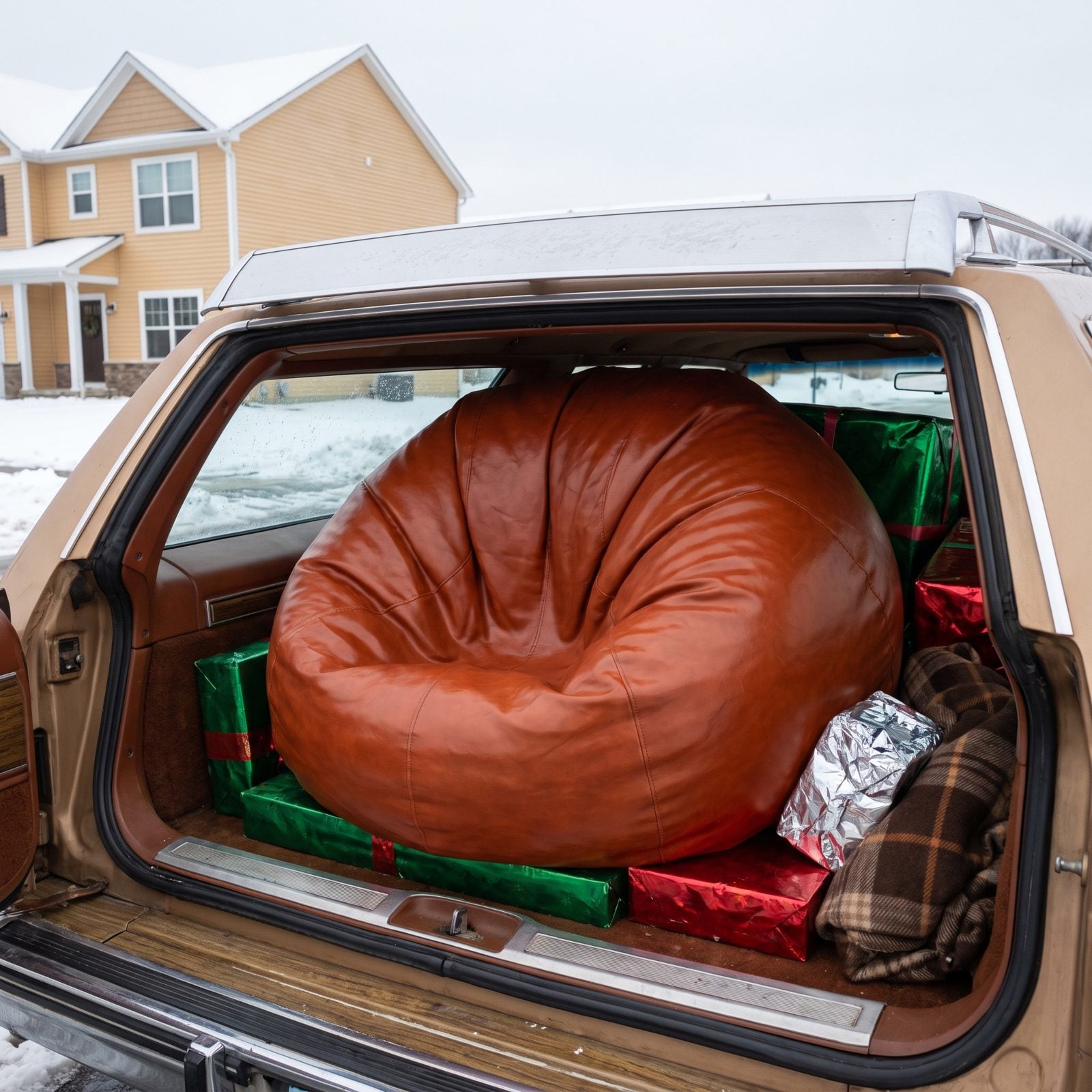 The Beanbag Chair Stuffed Into the Cargo Area