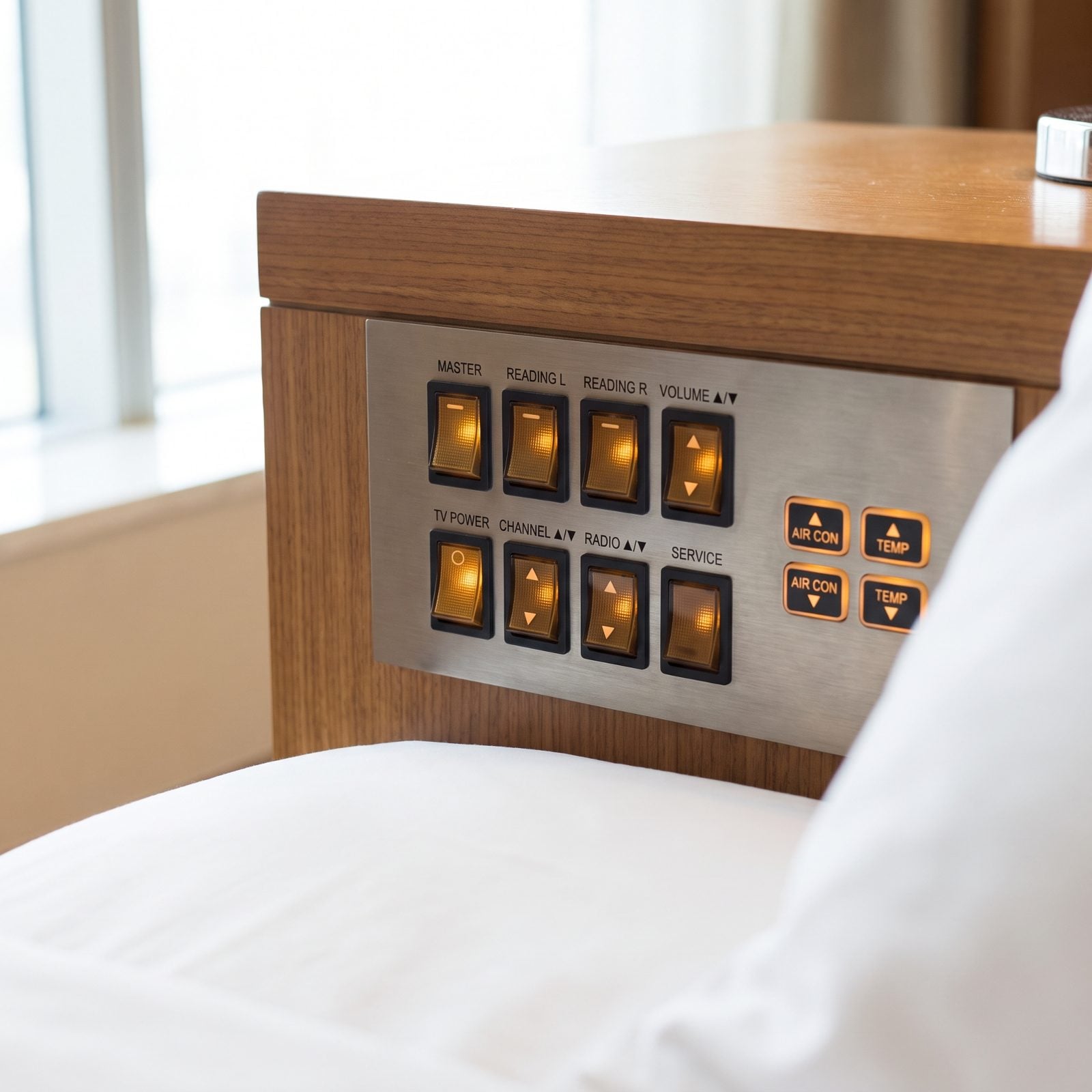 A Bedside Control Panel for Lights and Television